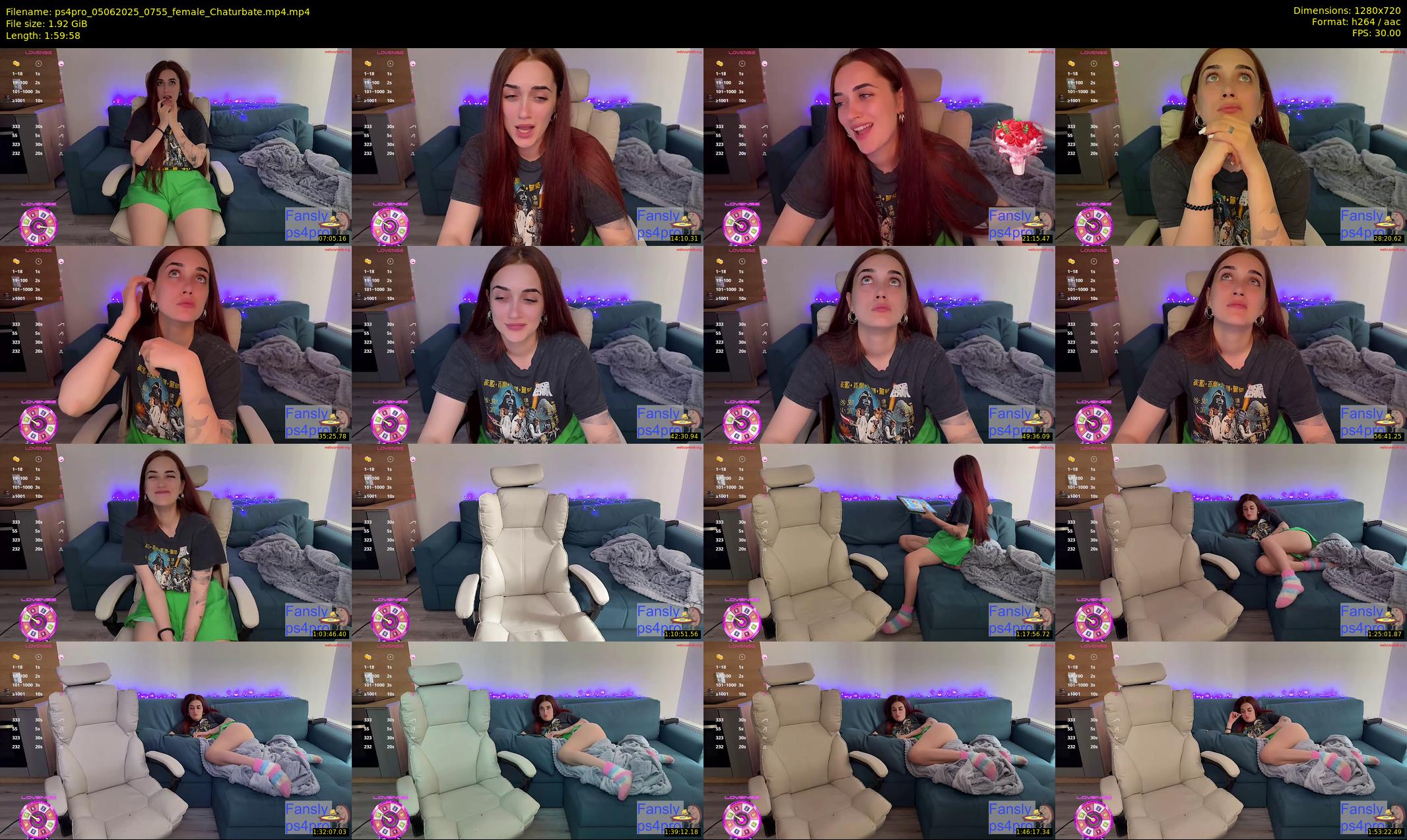 ps4pro — 120 minute Chaturbate female cam show recording, 720p, Jun 5, 2025