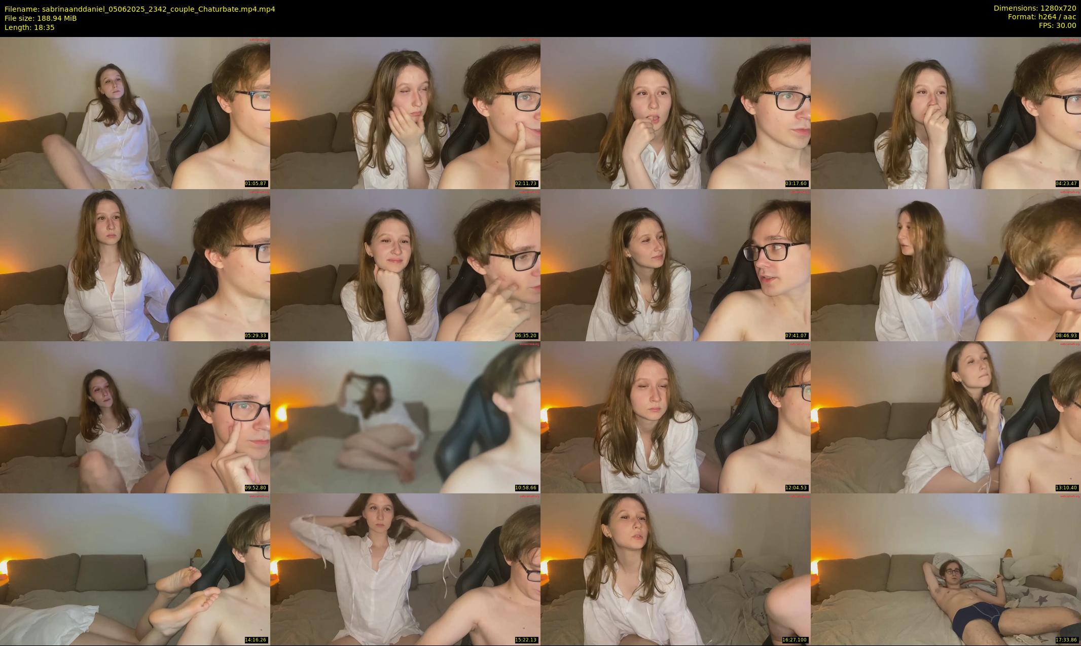 sabrinaanddaniel — 19 minute Chaturbate couple cam show recording, 720p, Jun 5, 2025