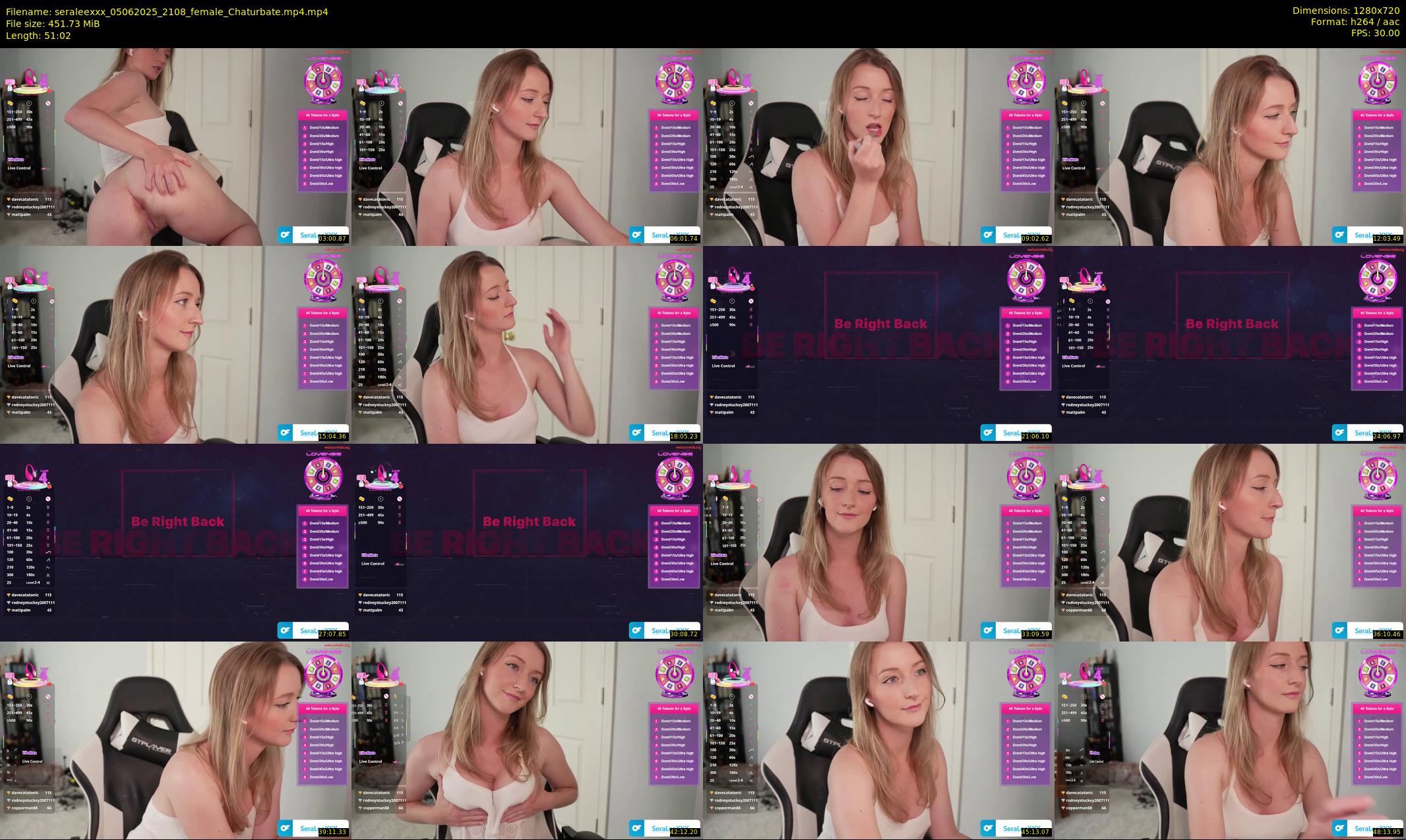 seraleexxx — 52 minute Chaturbate female cam show recording, 720p, Jun 5, 2025