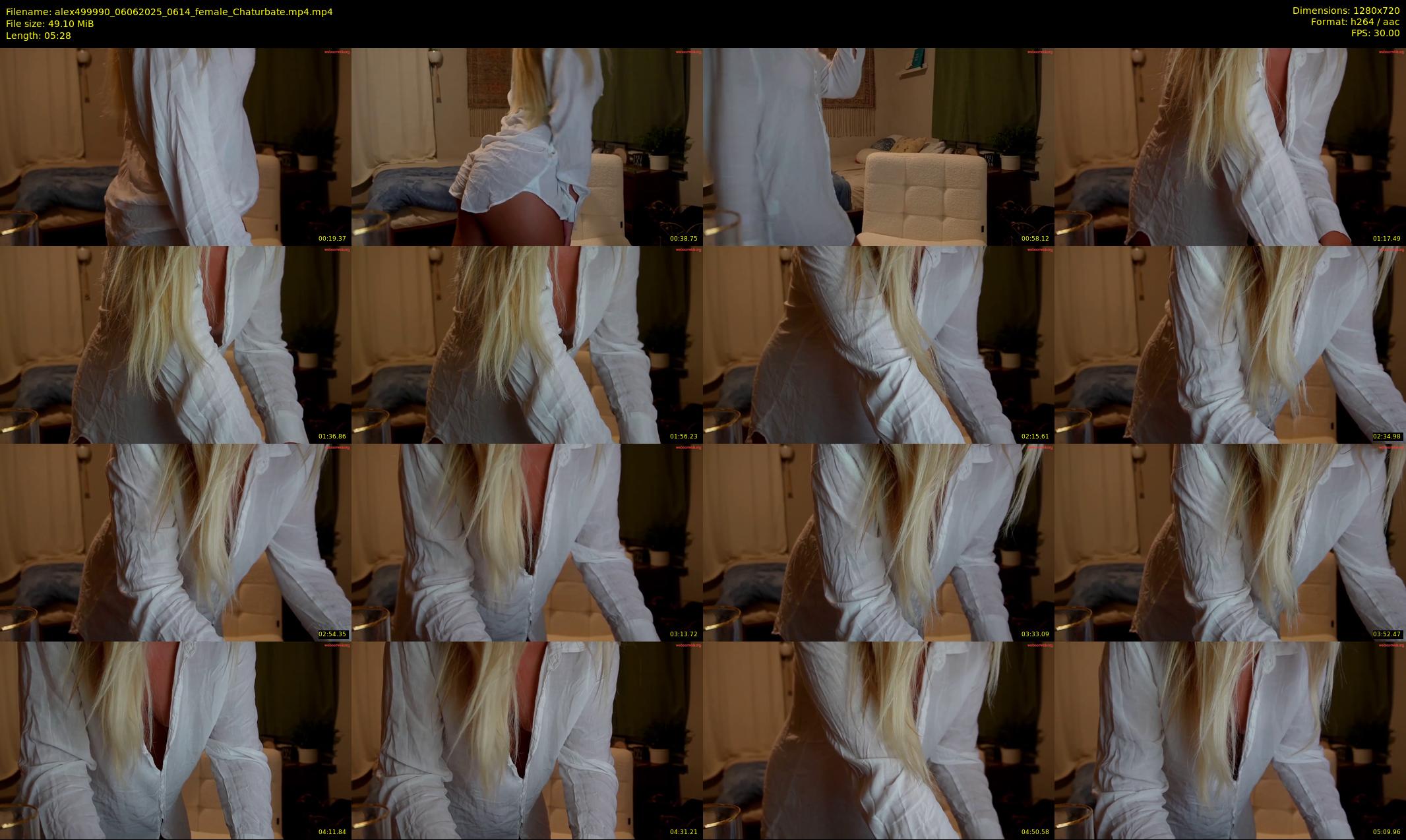 alex499990 — 6 minute Chaturbate female cam show recording, 720p, Jun 6, 2025