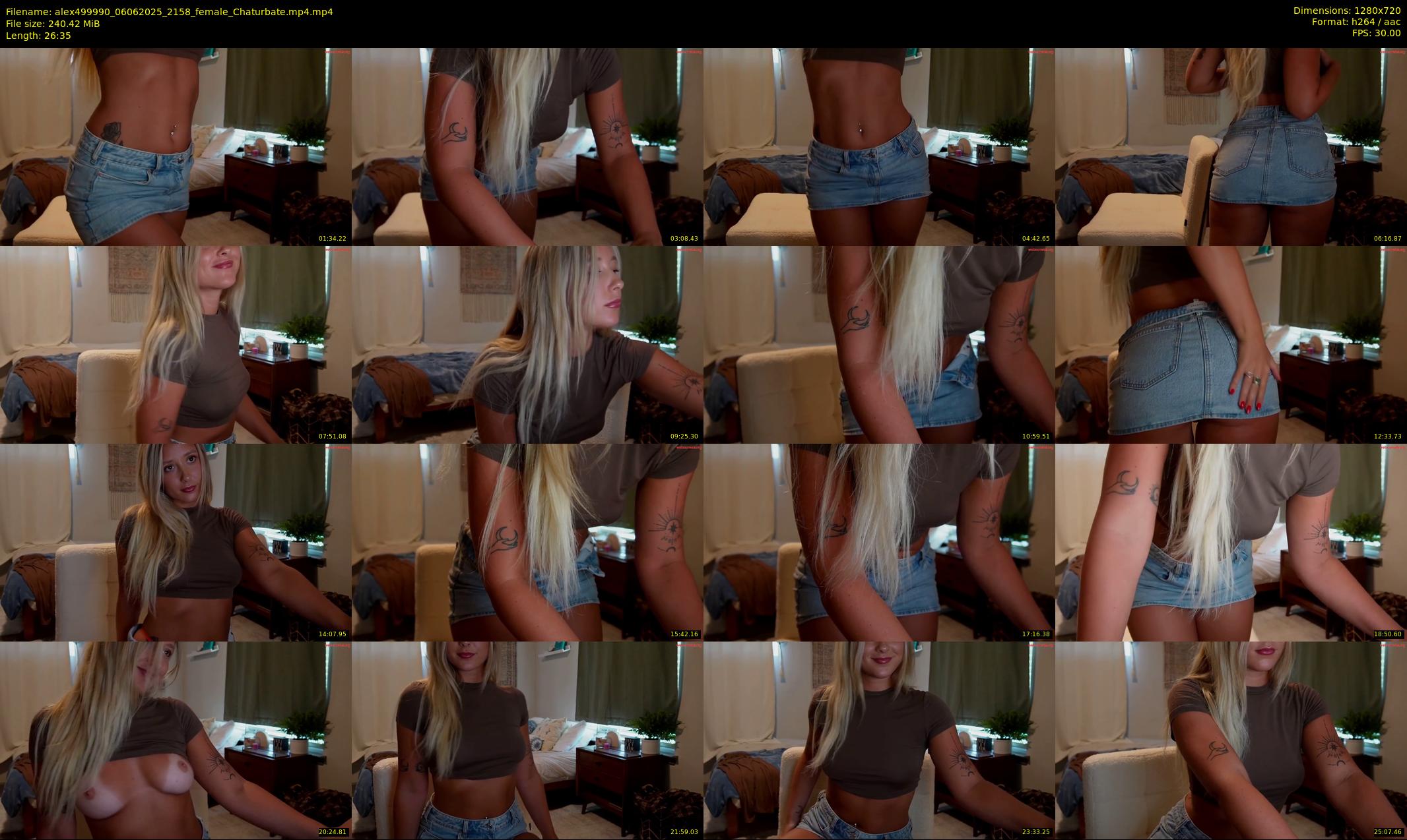 alex499990 — 27 minute Chaturbate female cam show recording, 720p, Jun 6, 2025