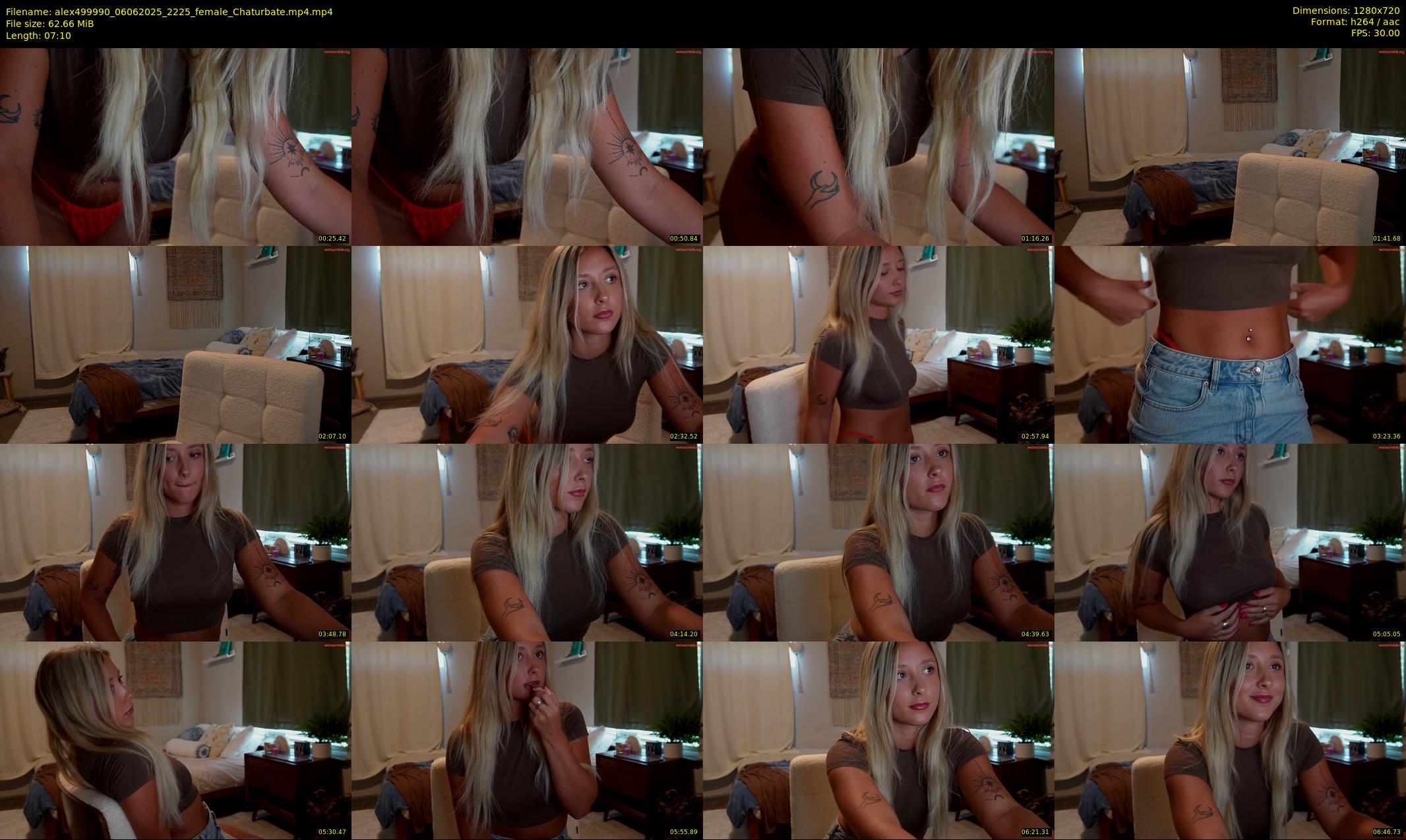 alex499990 — 8 minute Chaturbate female cam show recording, 720p, Jun 6, 2025
