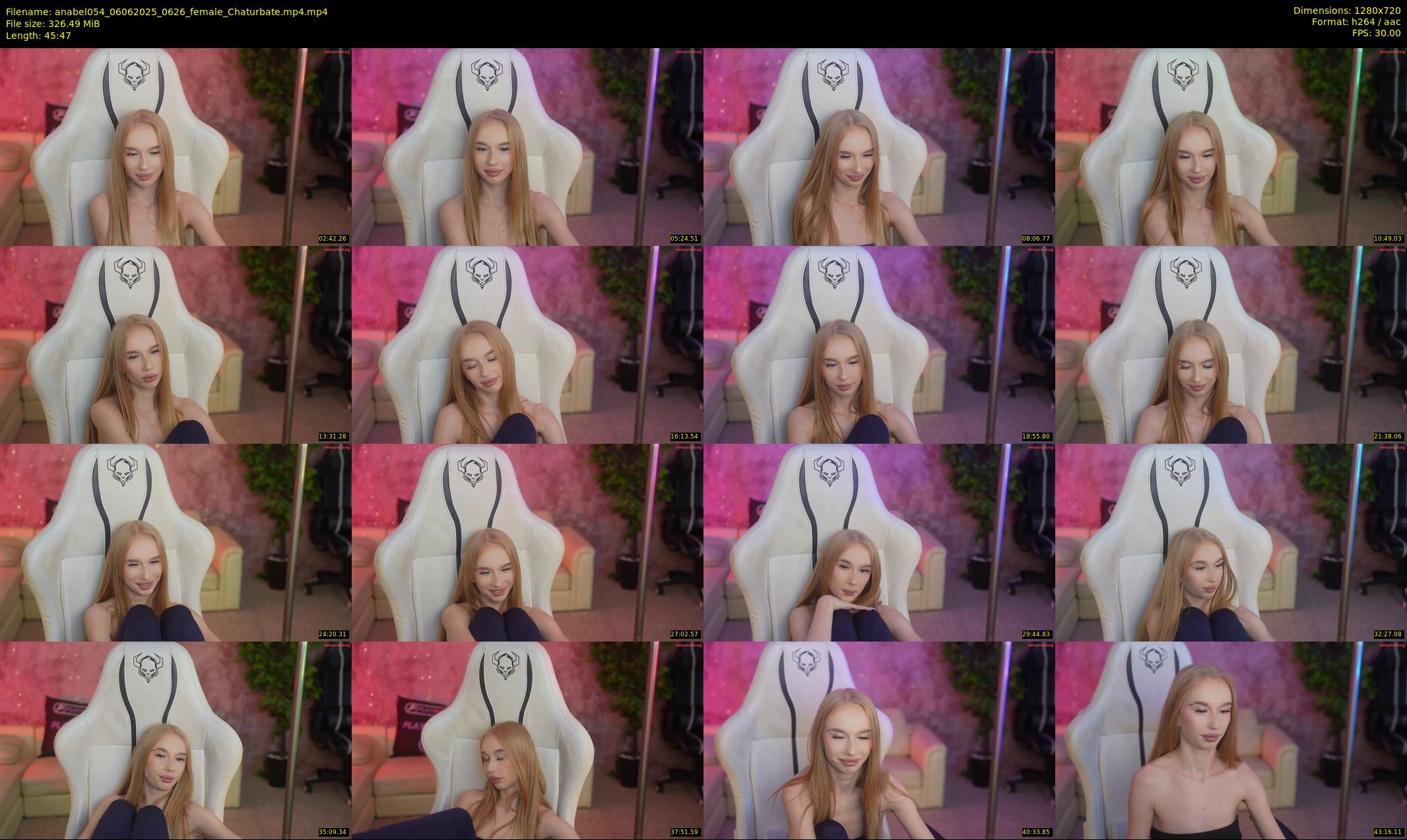 anabel054 — 46 minute Chaturbate female cam show recording, 720p, Jun 6, 2025
