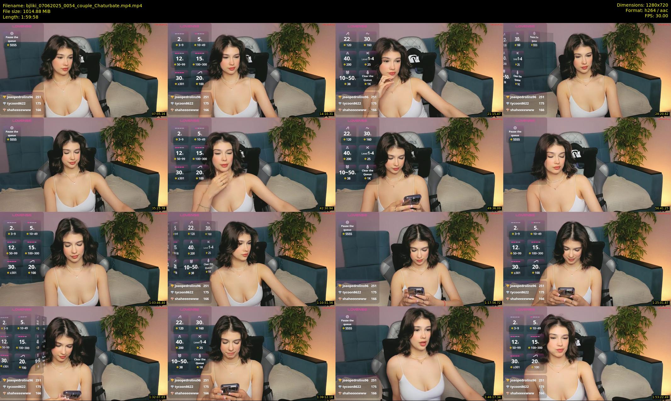 bjliki — 120 minute Chaturbate couple cam show recording, 720p, Jun 7, 2025