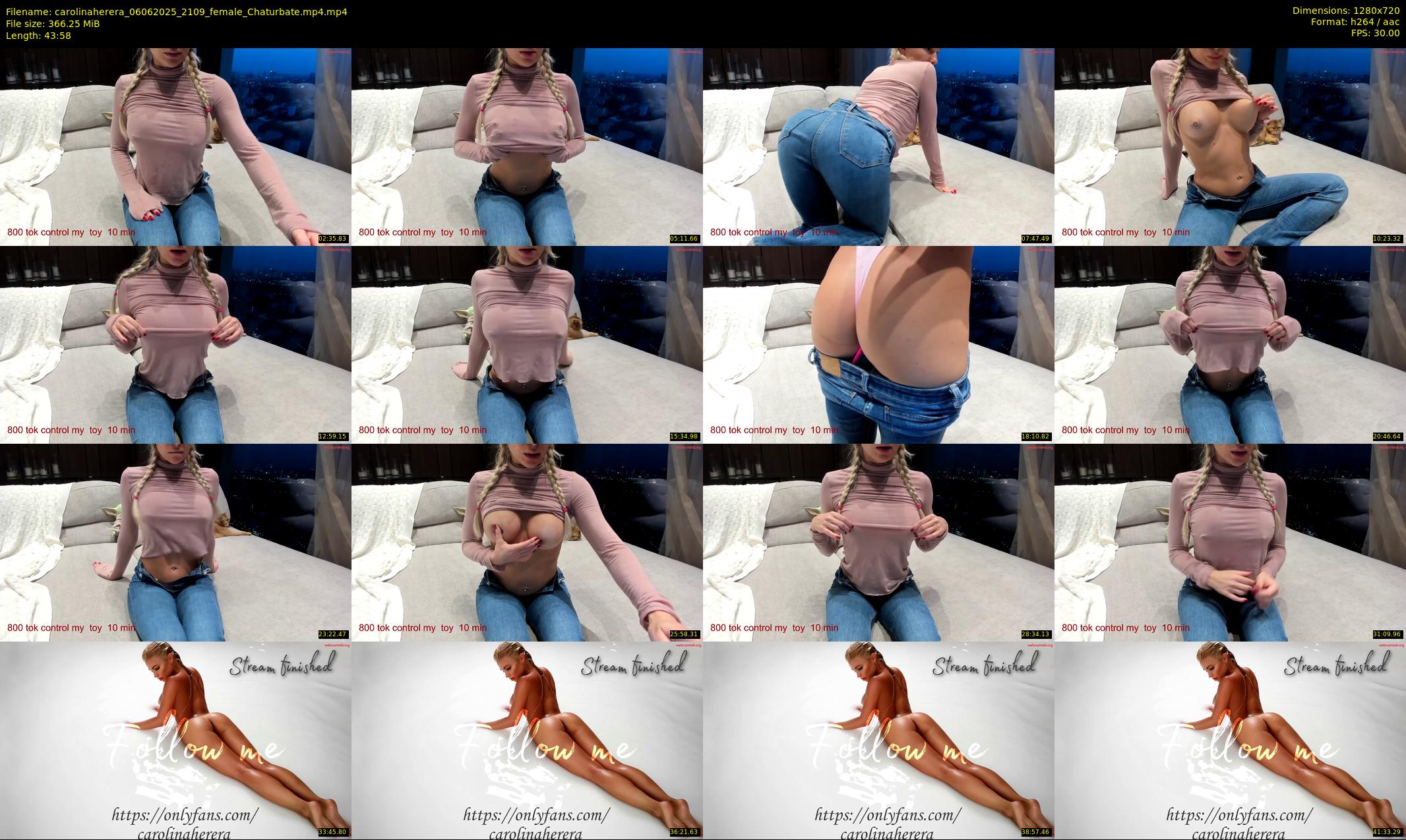 carolinaherera — 44 minute Chaturbate female cam show recording, 720p, Jun 6, 2025
