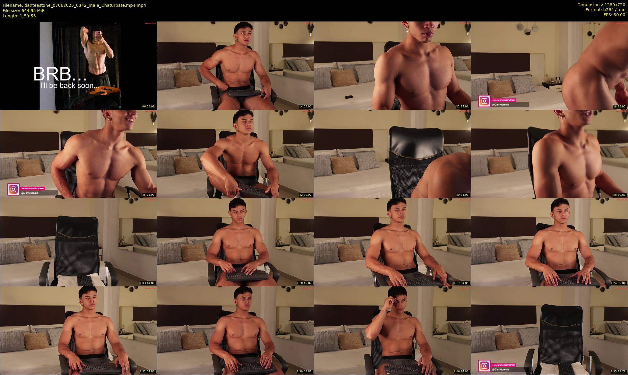 danteestone — 120 minute Chaturbate male cam show recording, 720p, Jun 7, 2025