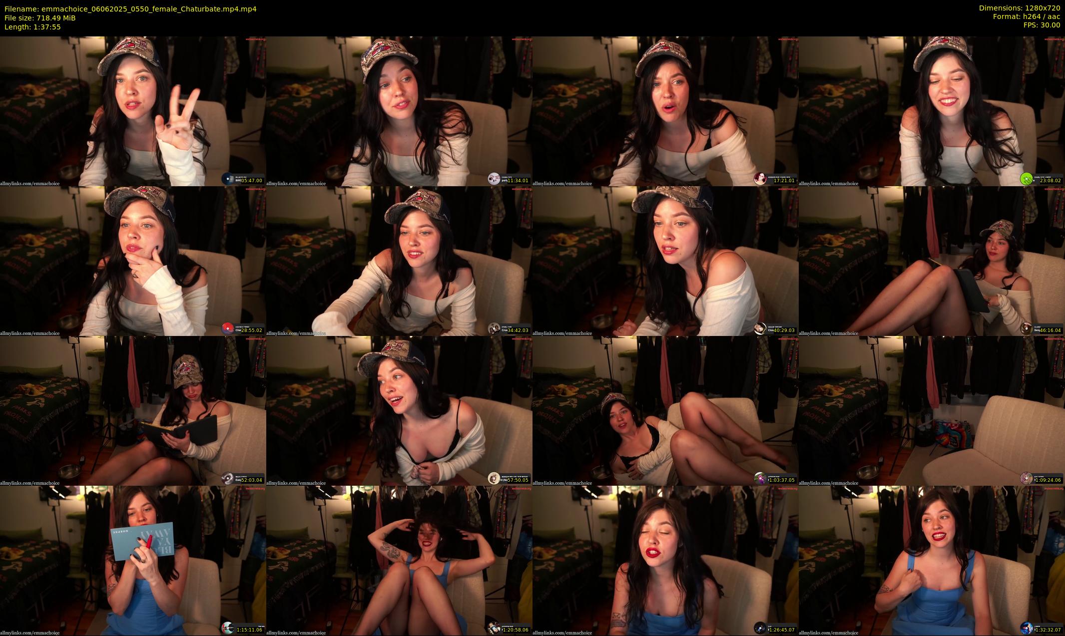 emmachoice — 98 minute Chaturbate female cam show recording, 720p, Jun 6, 2025