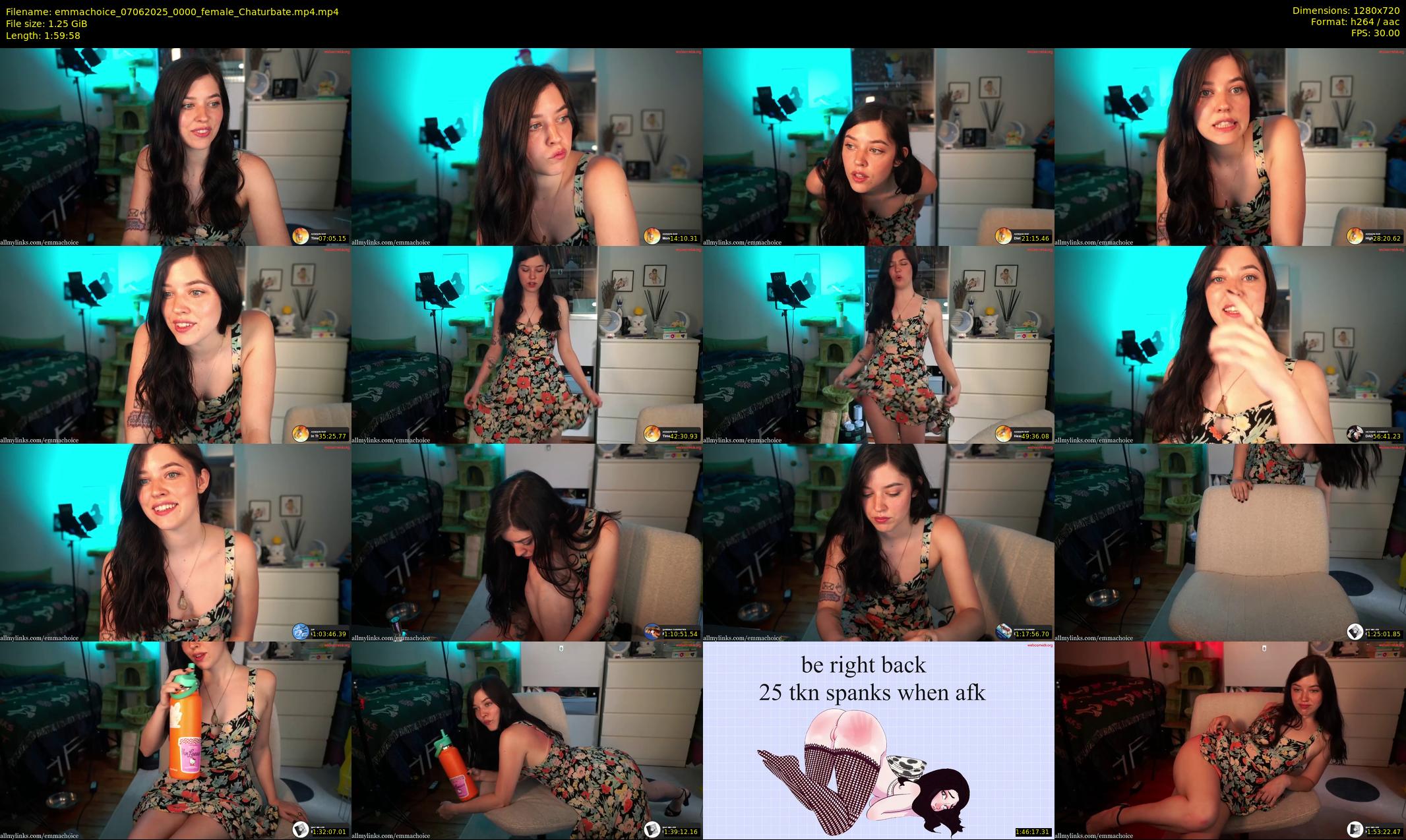 emmachoice — 120 minute Chaturbate female cam show recording, 720p, Jun 7, 2025
