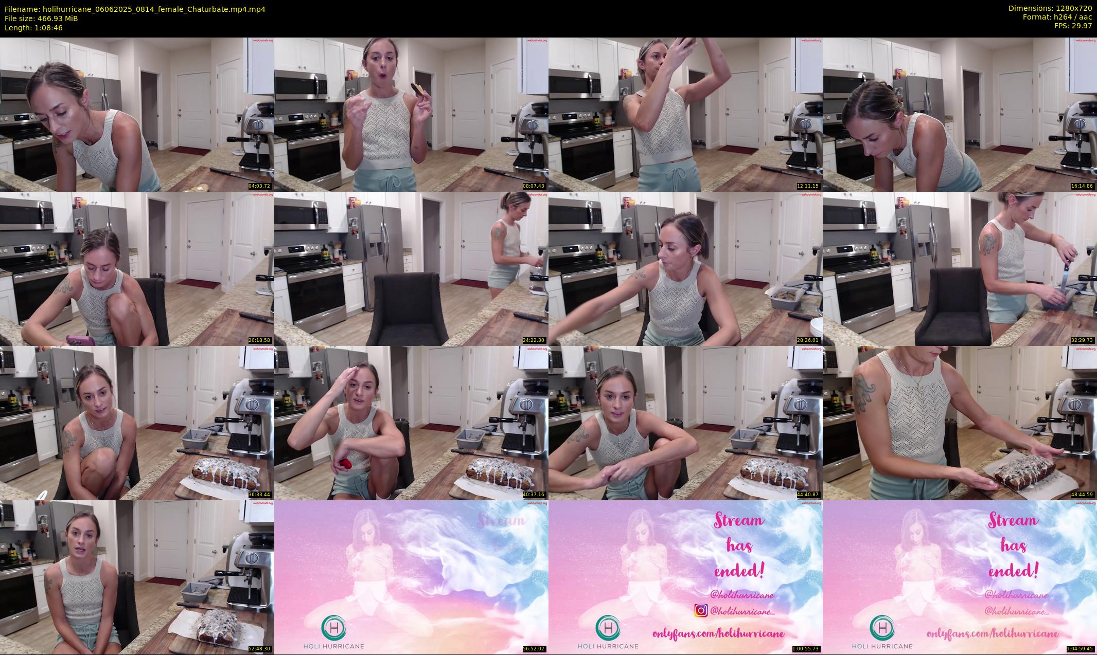 holihurricane — 69 minute Chaturbate female cam show recording, 720p, Jun 6, 2025