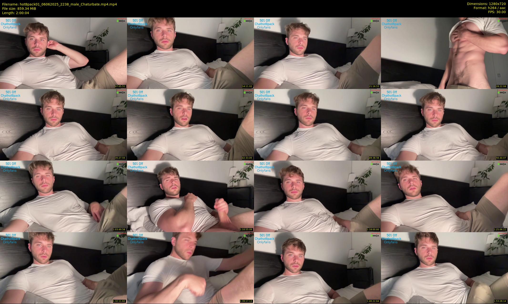 hot8pack01 — 121 minute Chaturbate male cam show recording, 720p, Jun 6, 2025