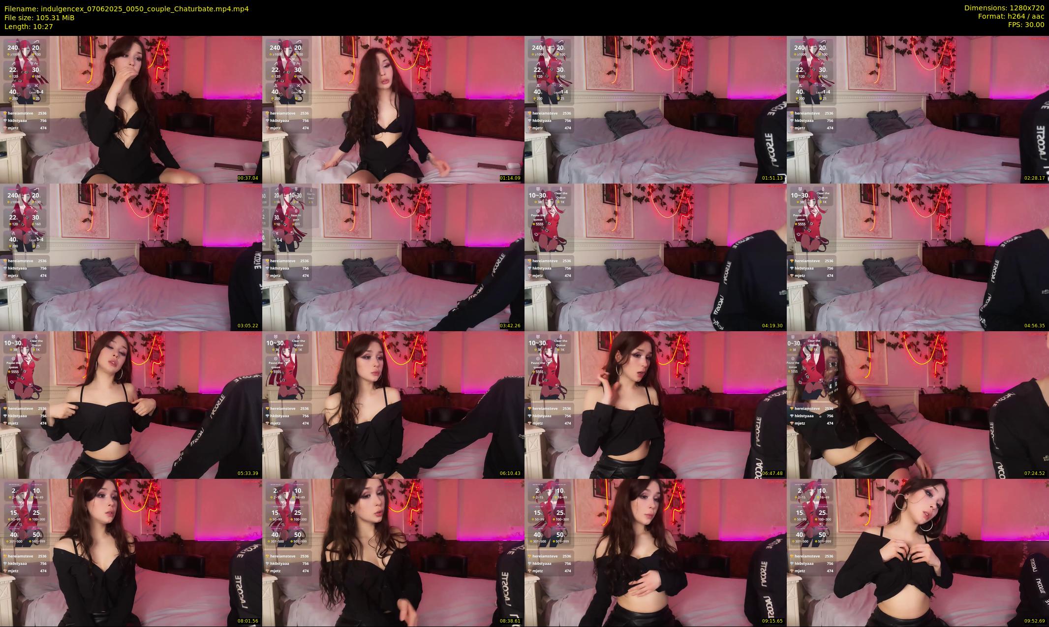 indulgencex — 11 minute Chaturbate couple cam show recording, 720p, Jun 7, 2025