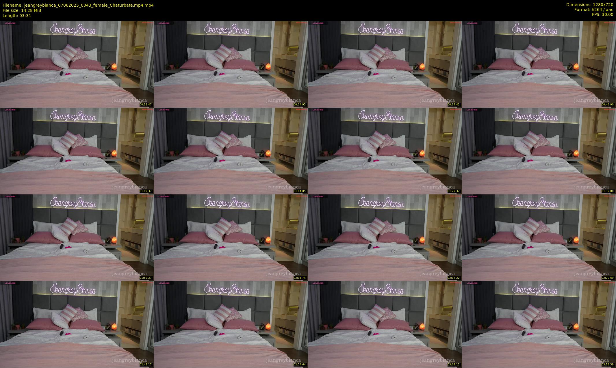 jeangreybianca — 4 minute Chaturbate female cam show recording, 720p, Jun 7, 2025