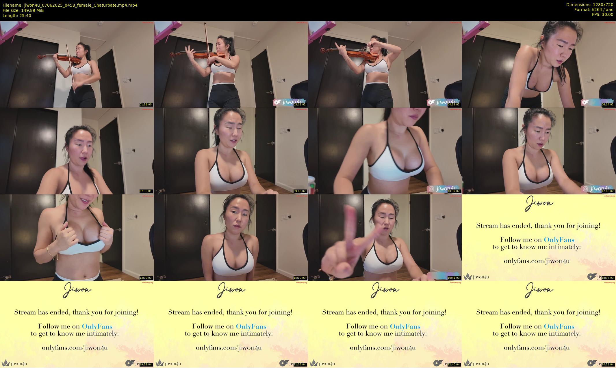 jiwon4u — 26 minute Chaturbate female cam show recording, 720p, Jun 7, 2025