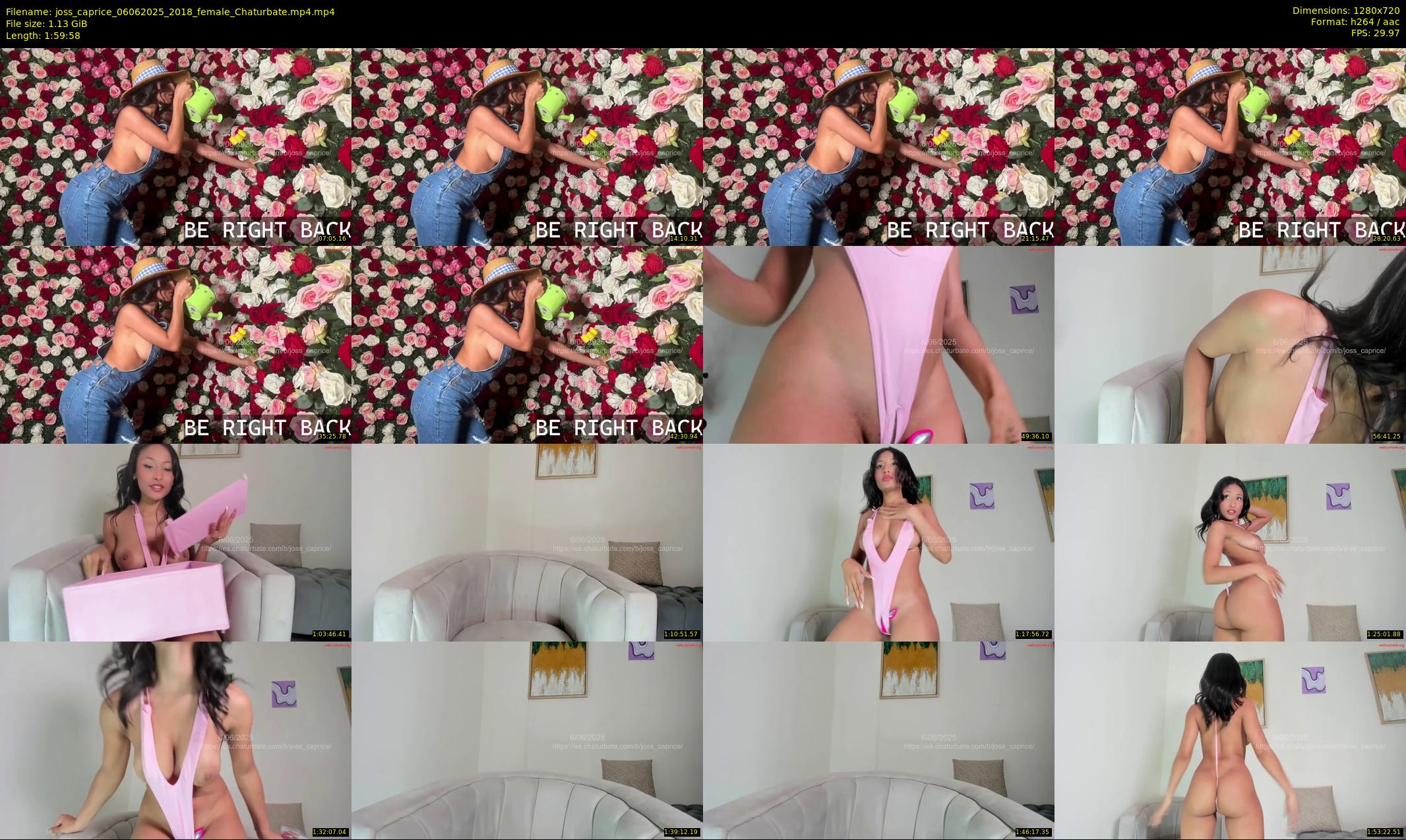 joss_caprice — 120 minute Chaturbate female cam show recording, 720p, Jun 6, 2025
