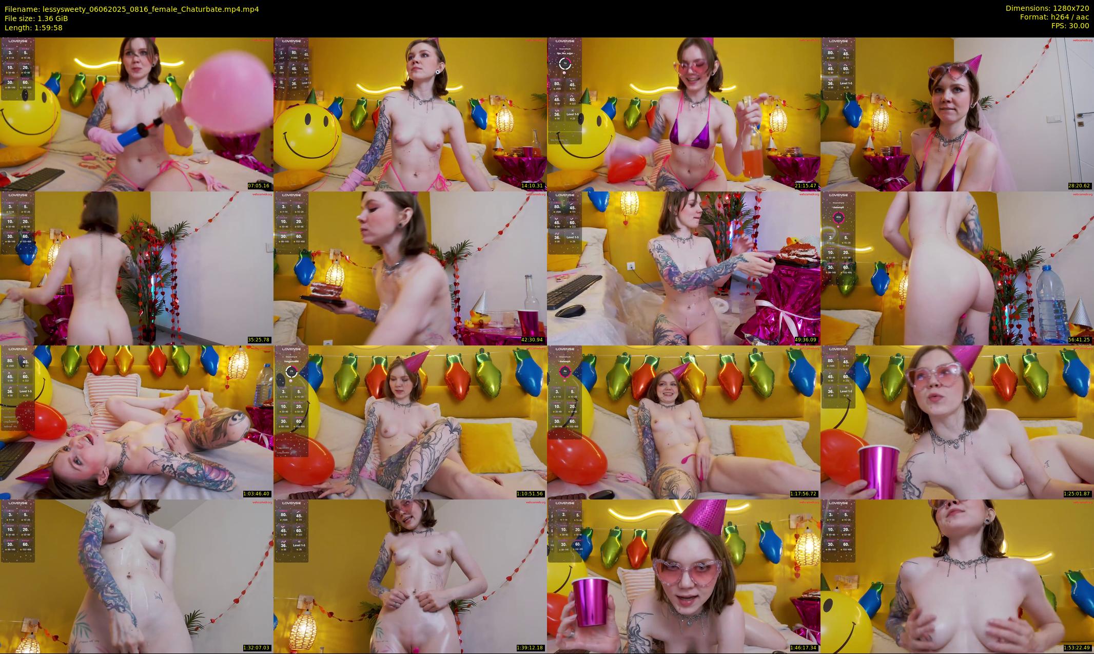lessysweety — 120 minute Chaturbate female cam show recording, 720p, Jun 6, 2025