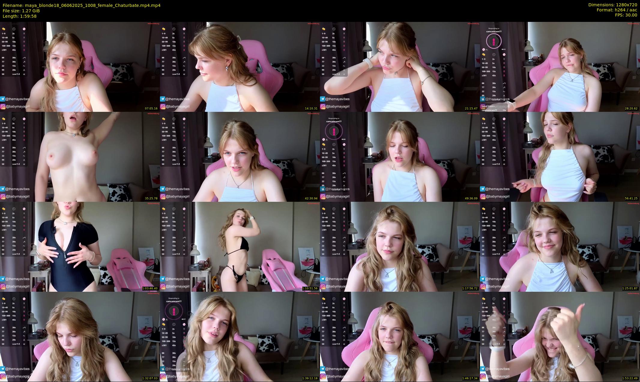maya_blonde18 — 120 minute Chaturbate female cam show recording, 720p, Jun 6, 2025