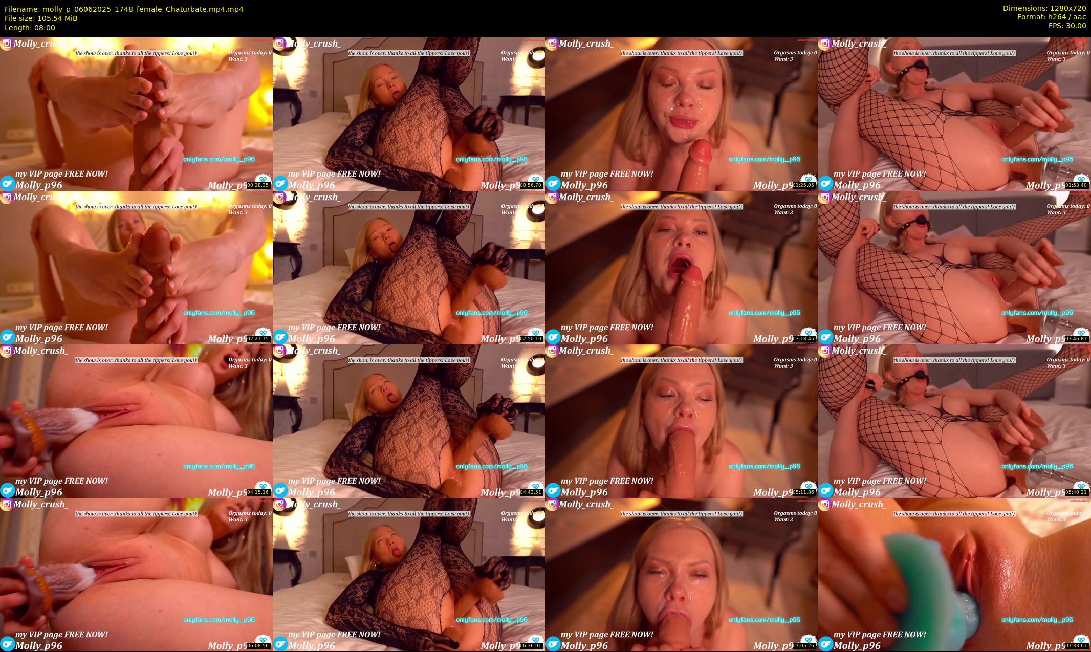 molly_p — 8 minute Chaturbate female cam show recording, 720p, Jun 6, 2025