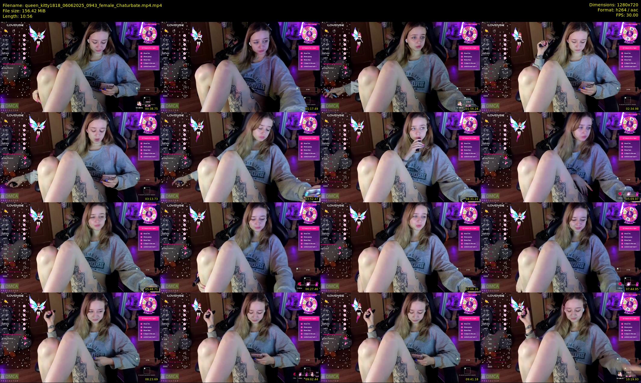 queen_kitty1818 — 11 minute Chaturbate female cam show recording, 720p, Jun 6, 2025