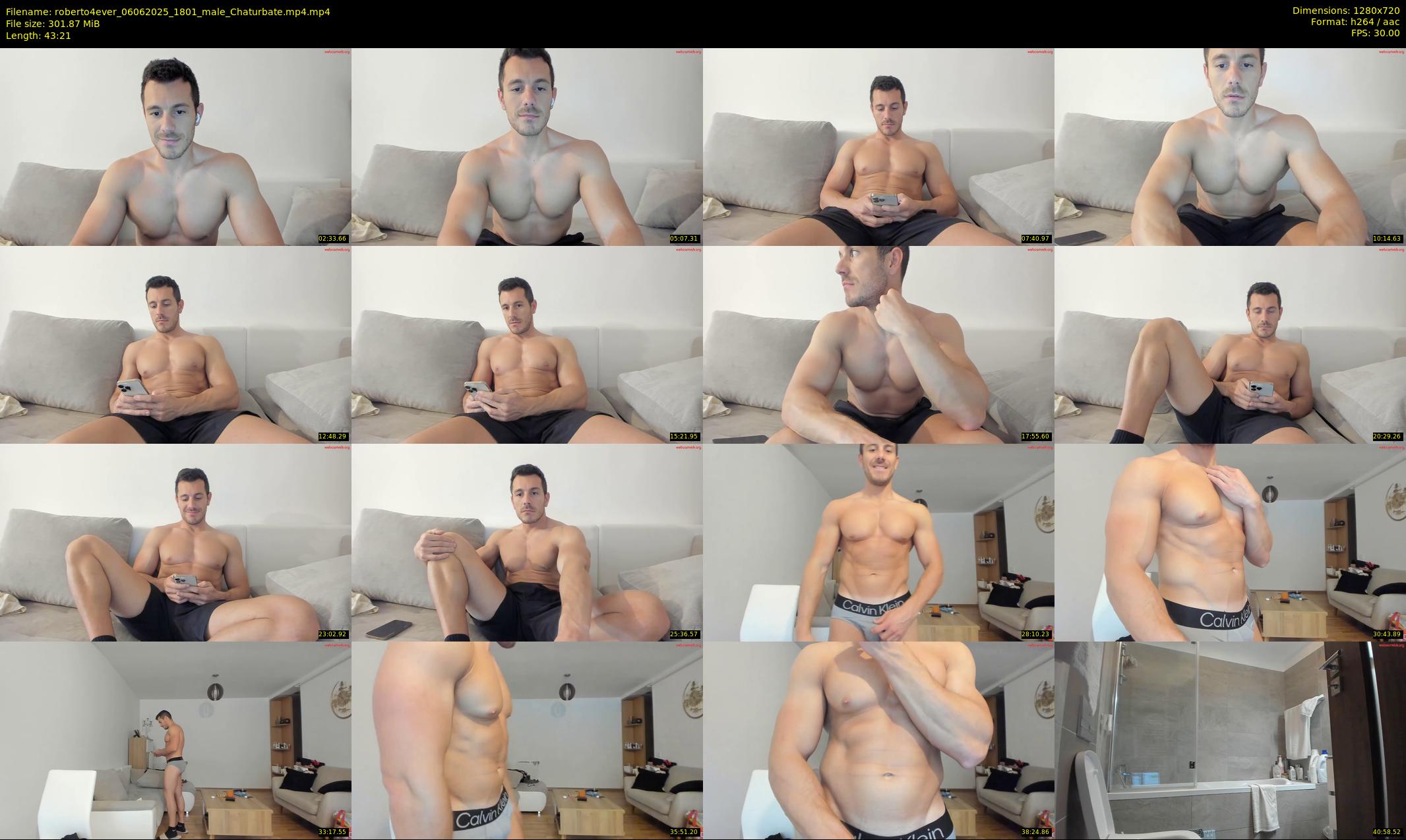 roberto4ever — 44 minute Chaturbate male cam show recording, 720p, Jun 6, 2025