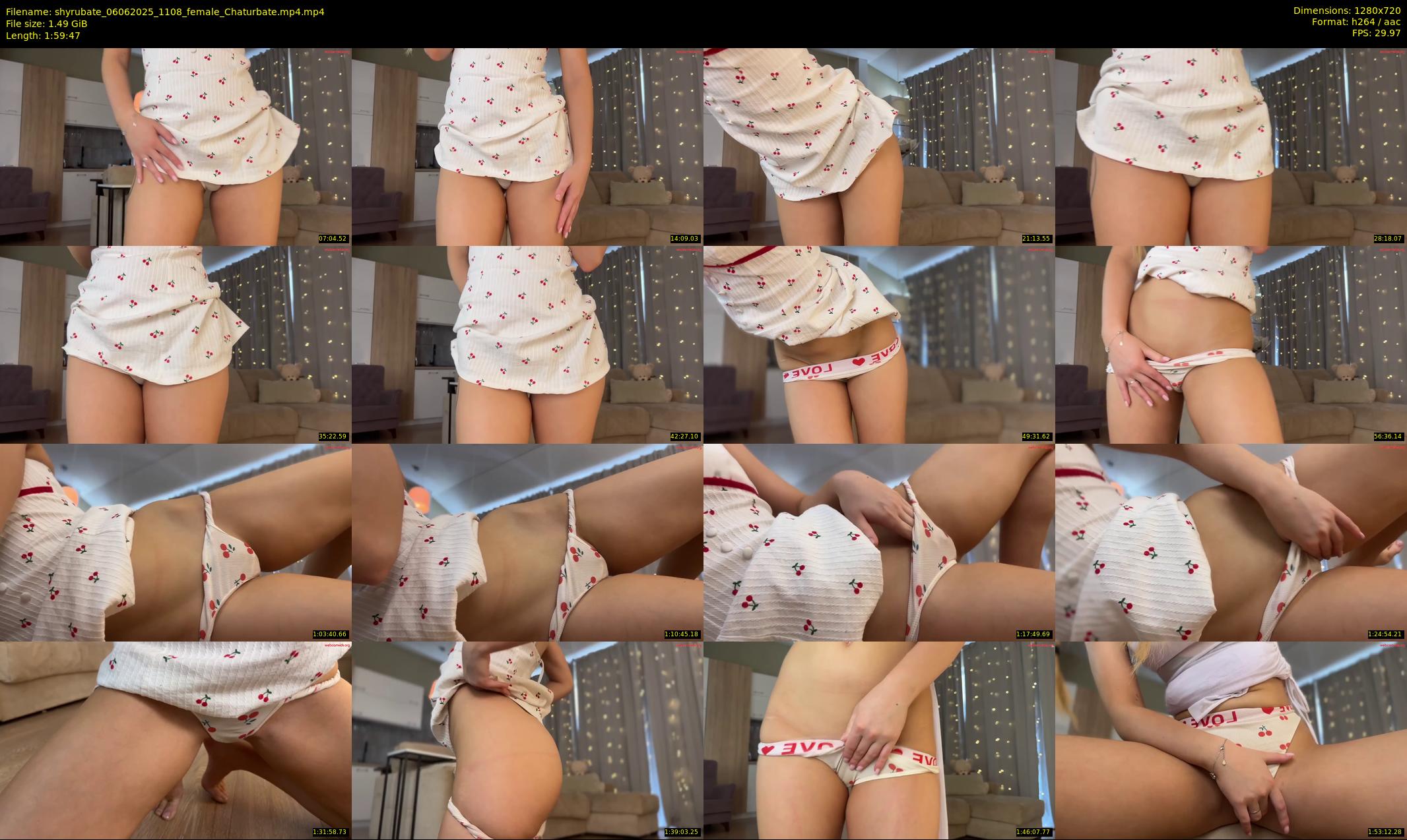 shyrubate — 120 minute Chaturbate female cam show recording, 720p, Jun 6, 2025