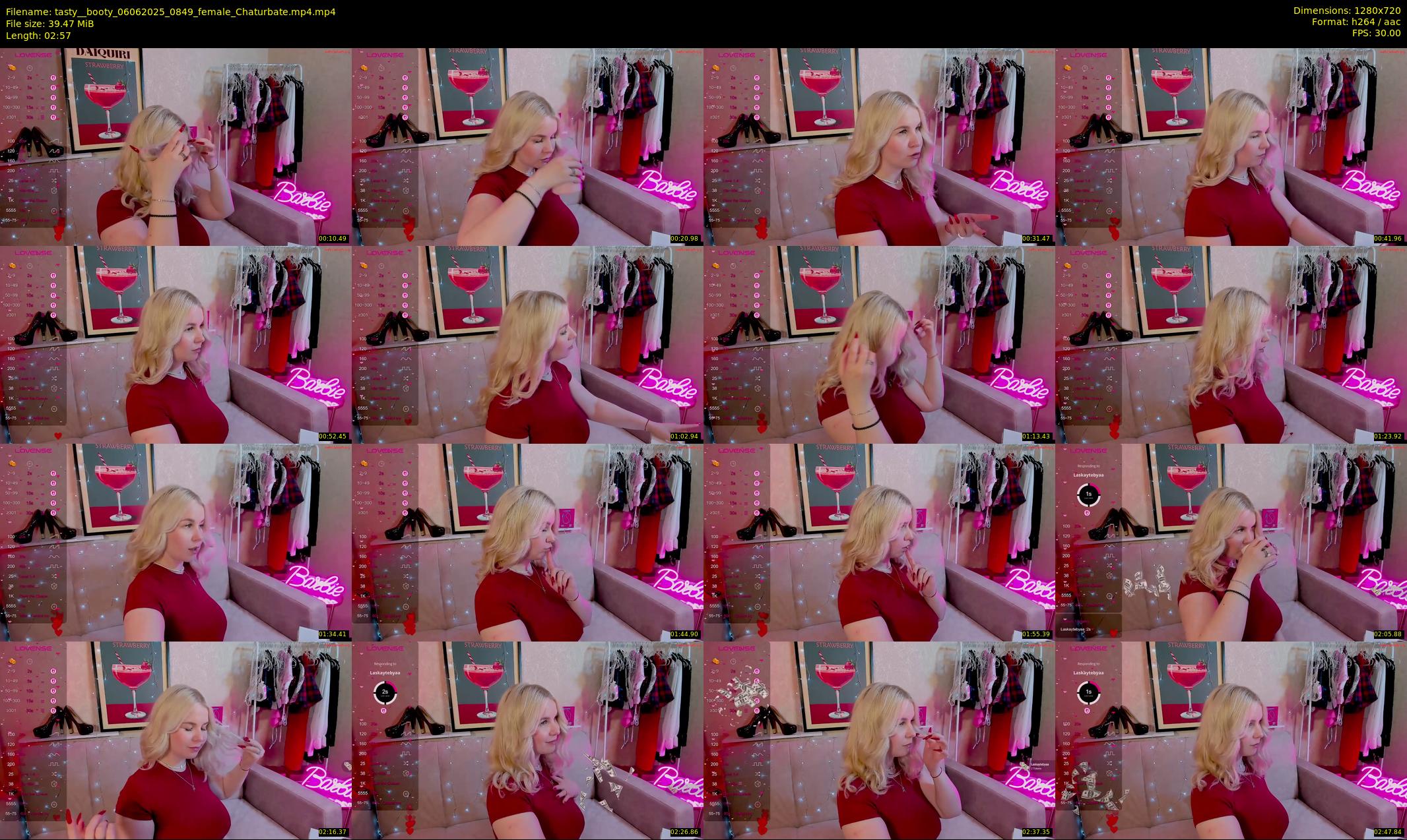 tasty__booty — 3 minute Chaturbate female cam show recording, 720p, Jun 6, 2025