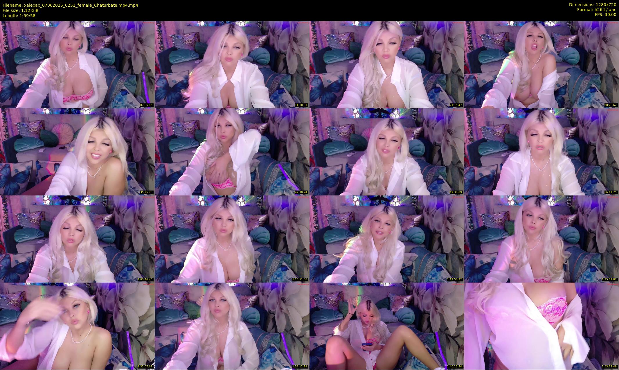 xalexax — 120 minute Chaturbate female cam show recording, 720p, Jun 7, 2025