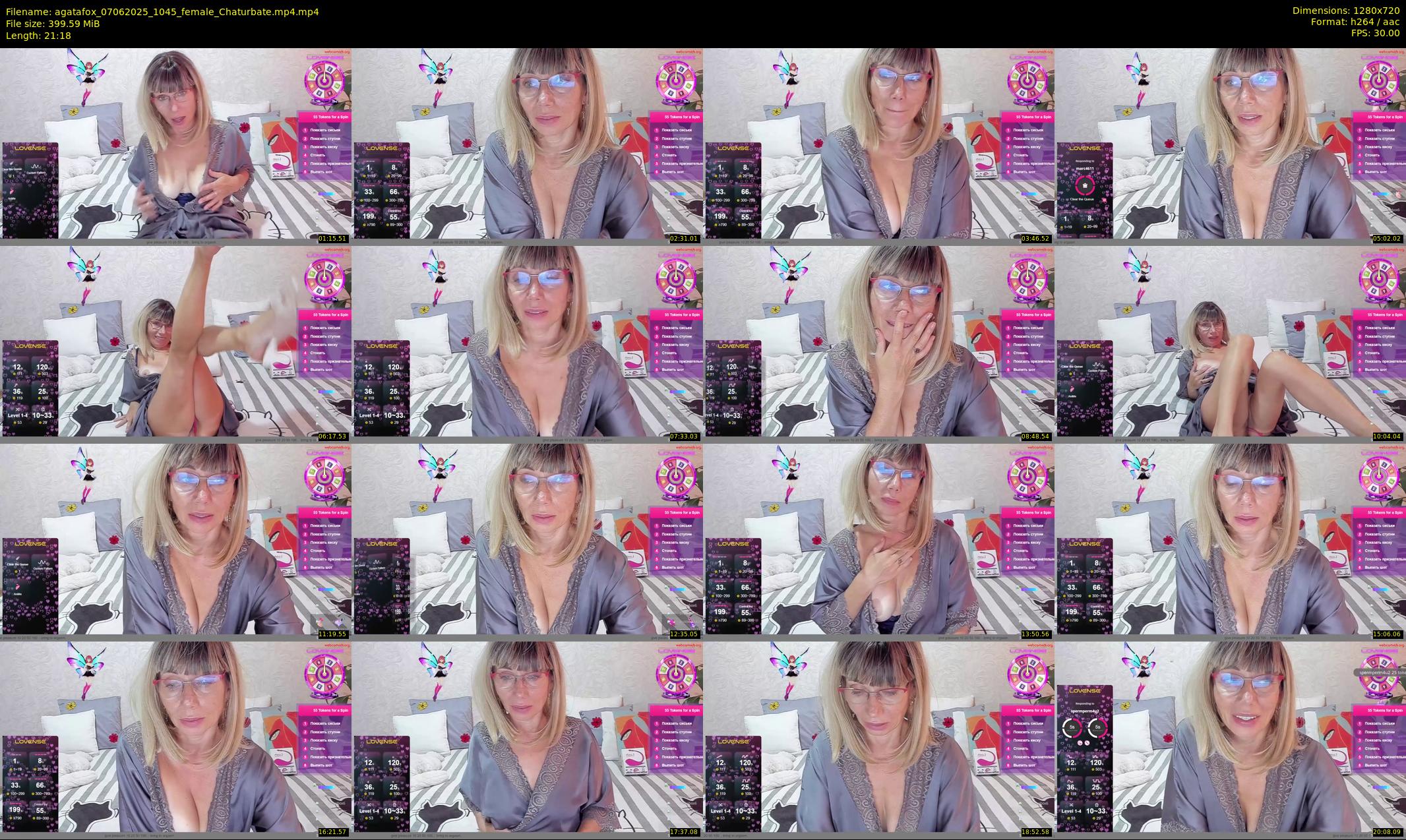 agatafox — 22 minute Chaturbate female cam show recording, 720p, Jun 7, 2025