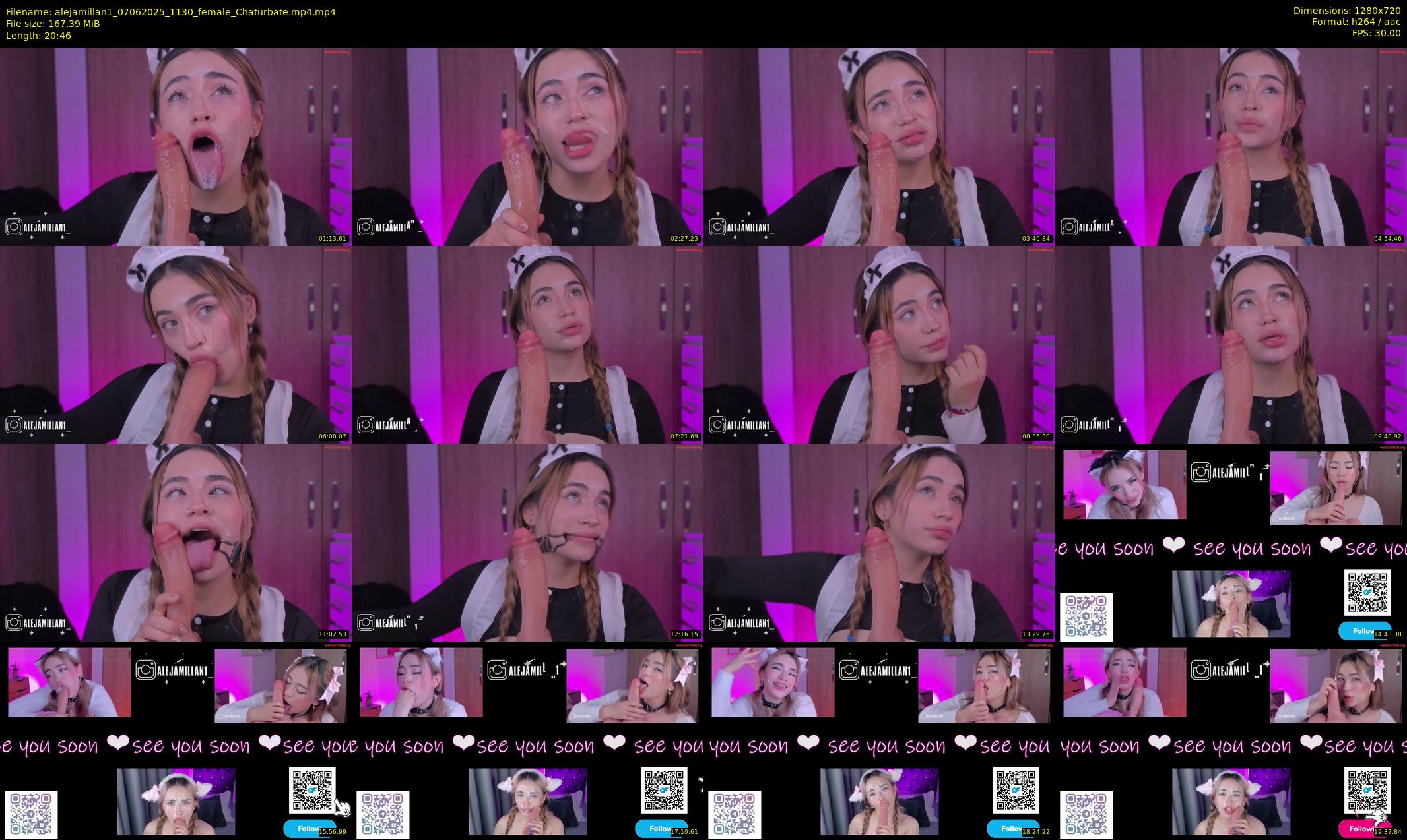alejamillan1 — 21 minute Chaturbate female cam show recording, 720p, Jun 7, 2025