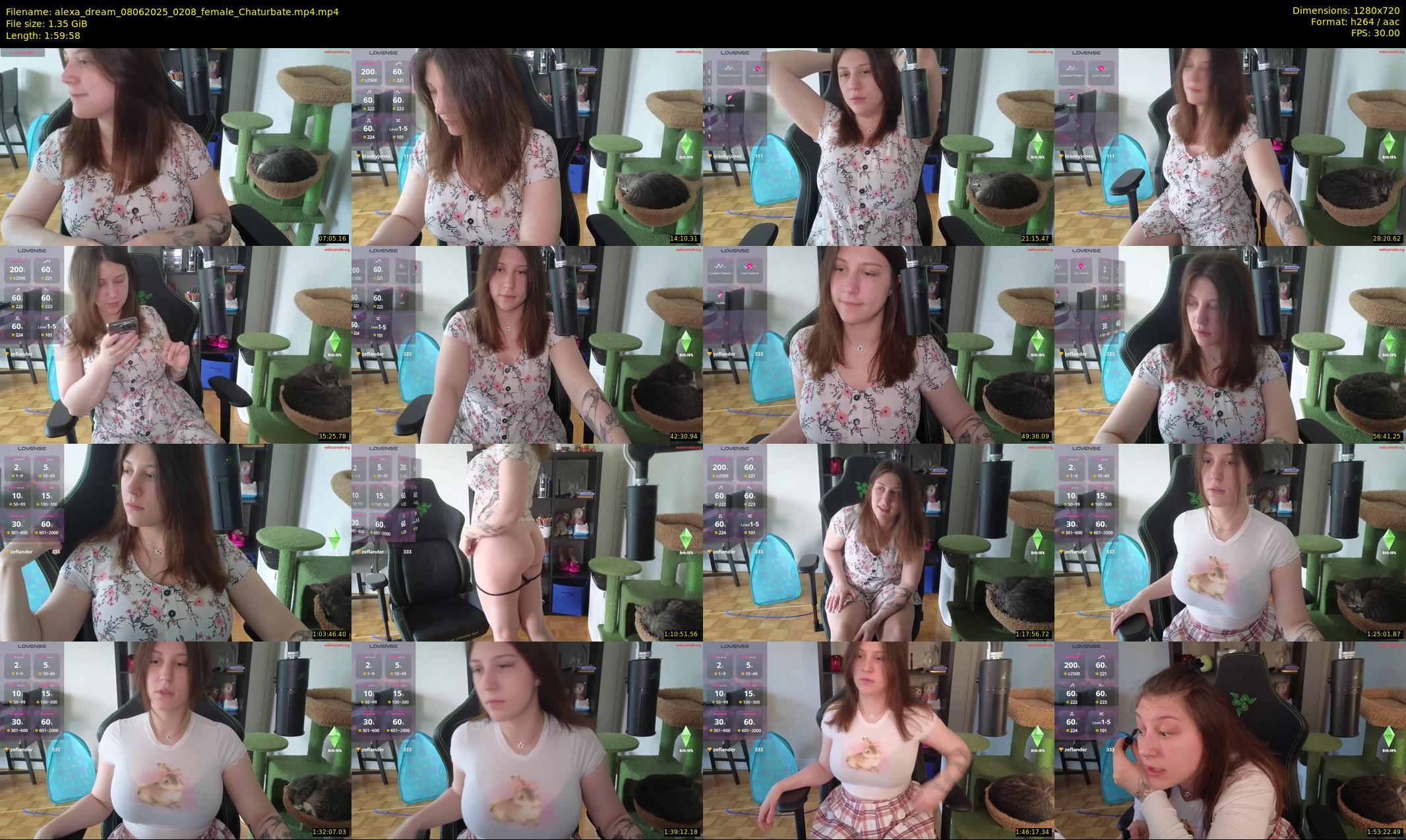 alexa_dream — 120 minute Chaturbate female cam show recording, 720p, Jun 8, 2025