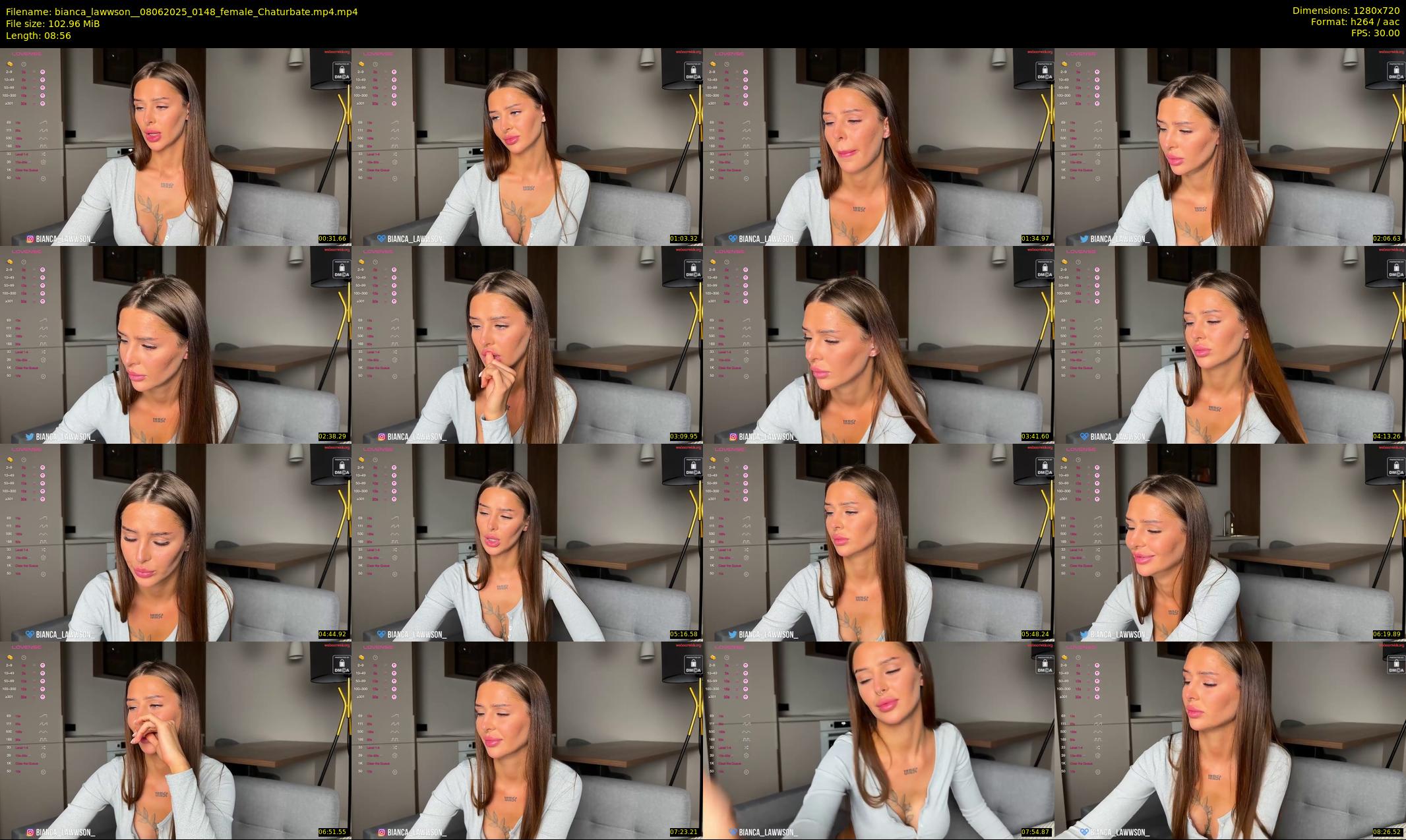 bianca_lawwson_ — 9 minute Chaturbate female cam show recording, 720p, Jun 8, 2025