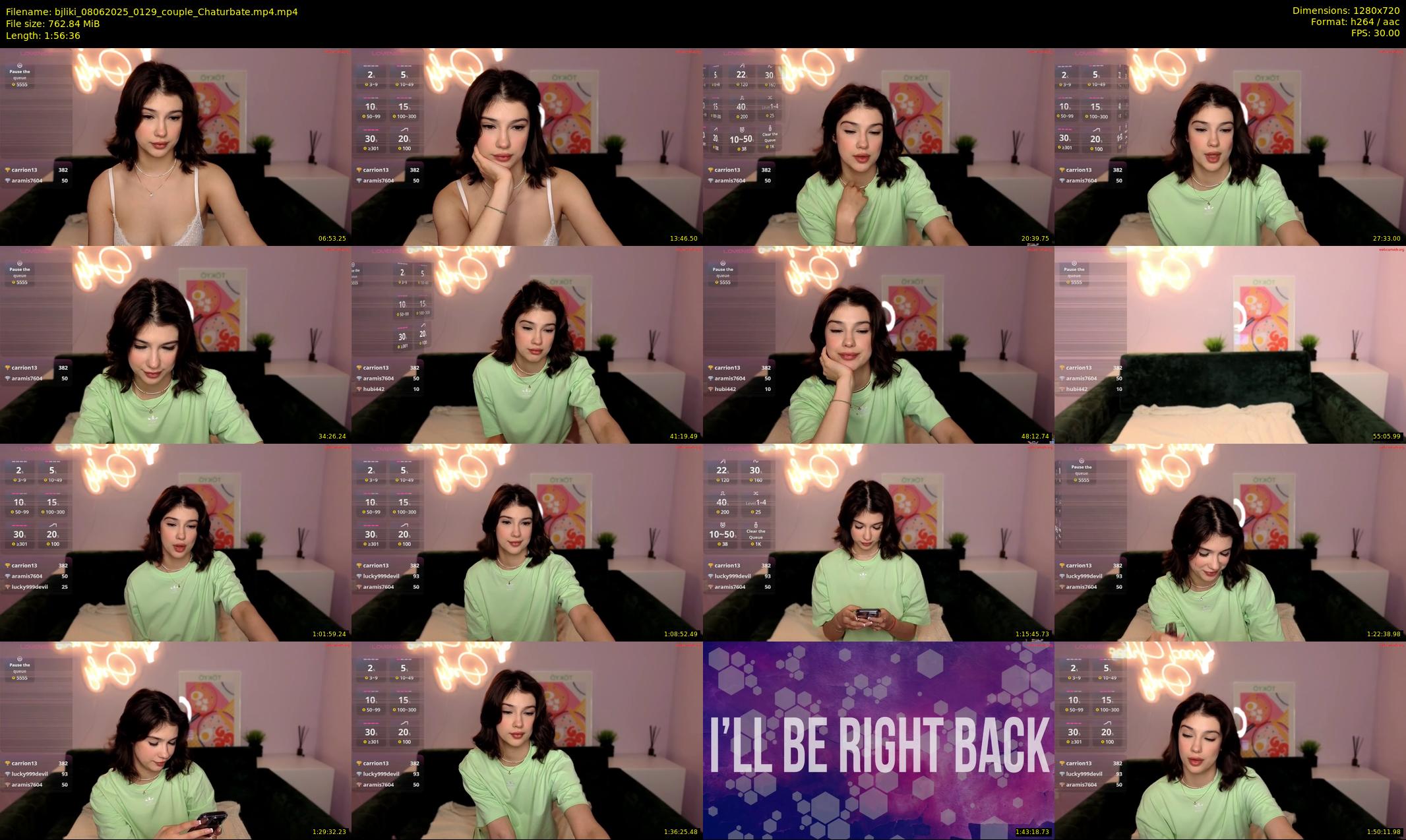 bjliki — 117 minute Chaturbate couple cam show recording, 720p, Jun 8, 2025