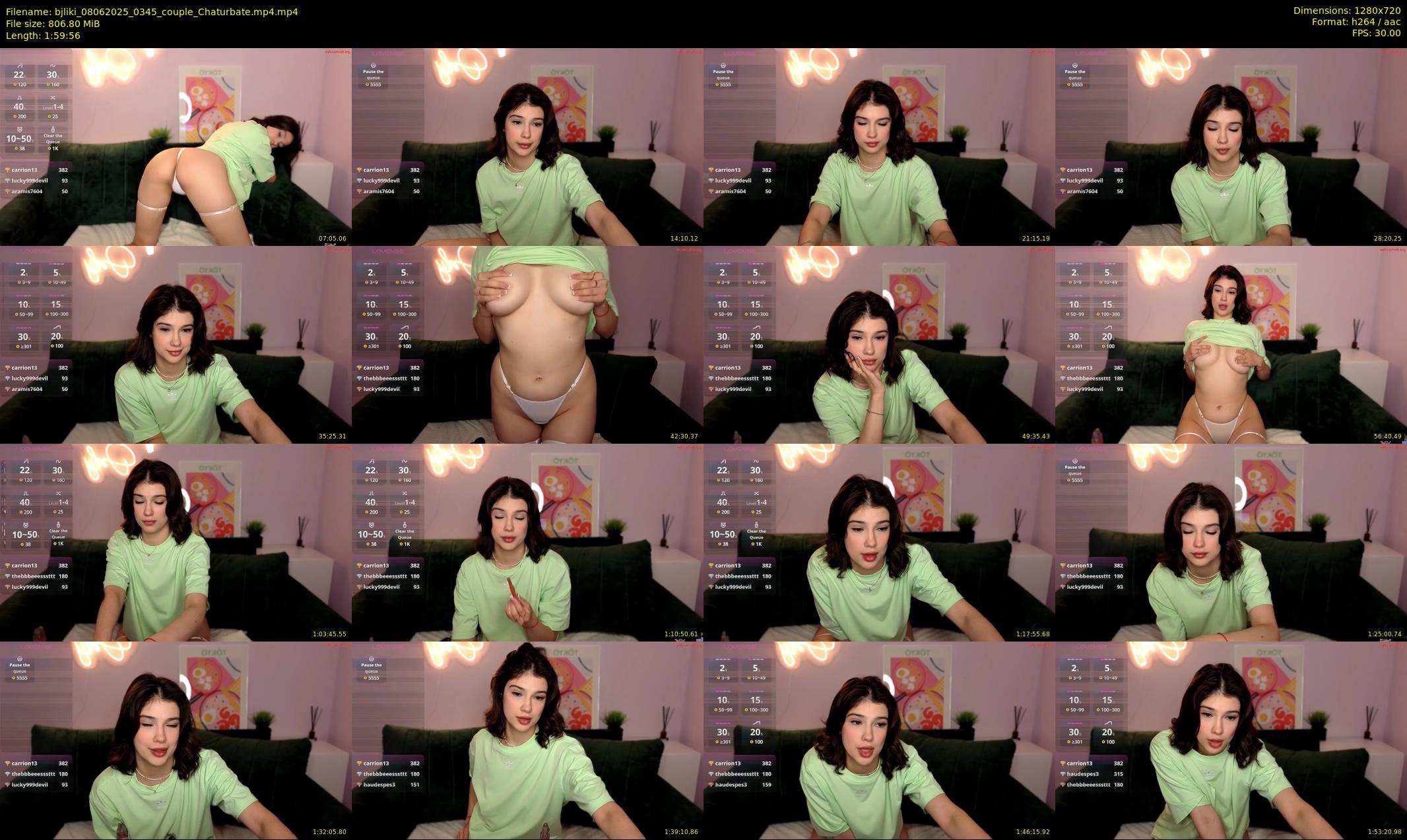 bjliki — 120 minute Chaturbate couple cam show recording, 720p, Jun 8, 2025