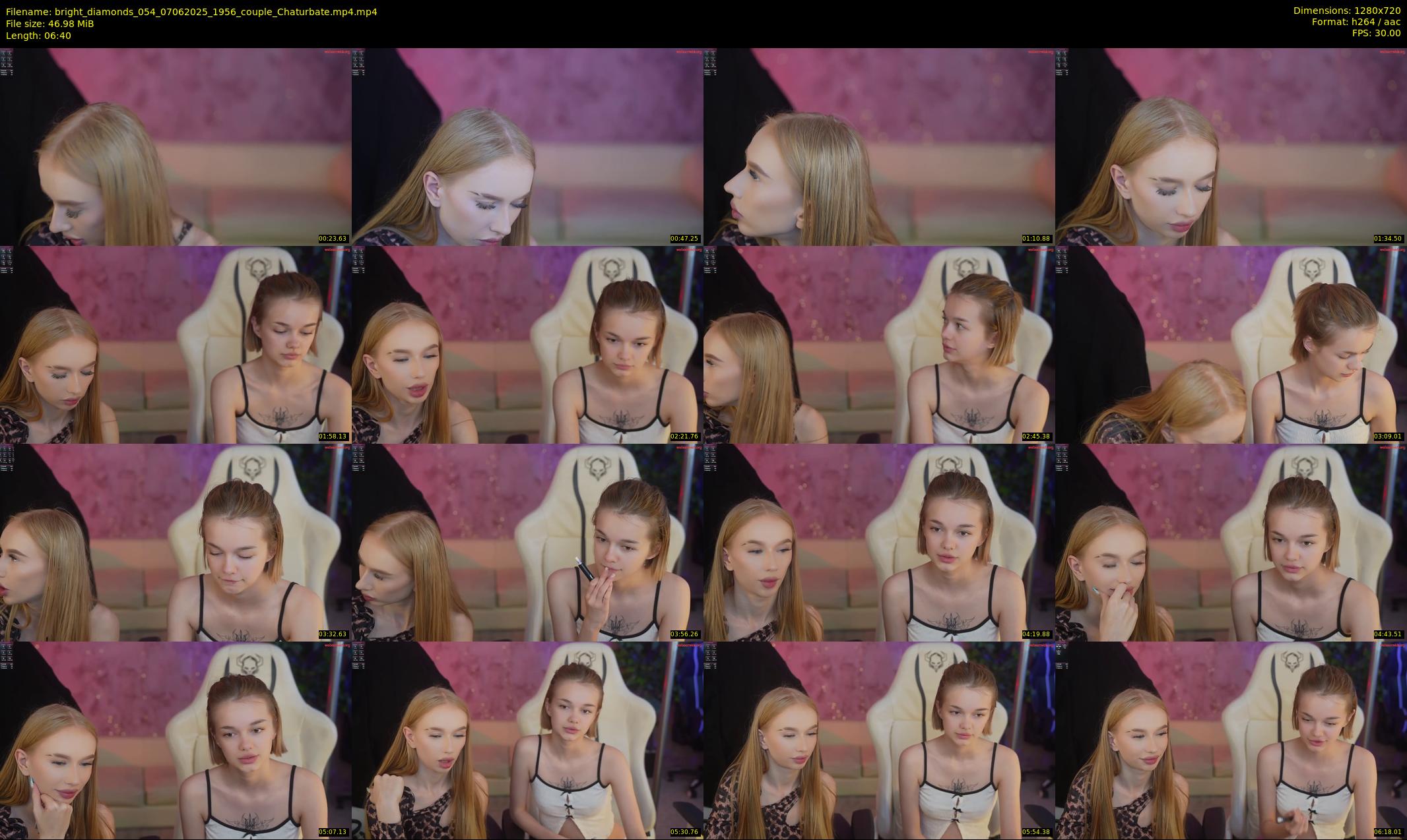 bright_diamonds_054 — 7 minute Chaturbate couple cam show recording, 720p, Jun 7, 2025
