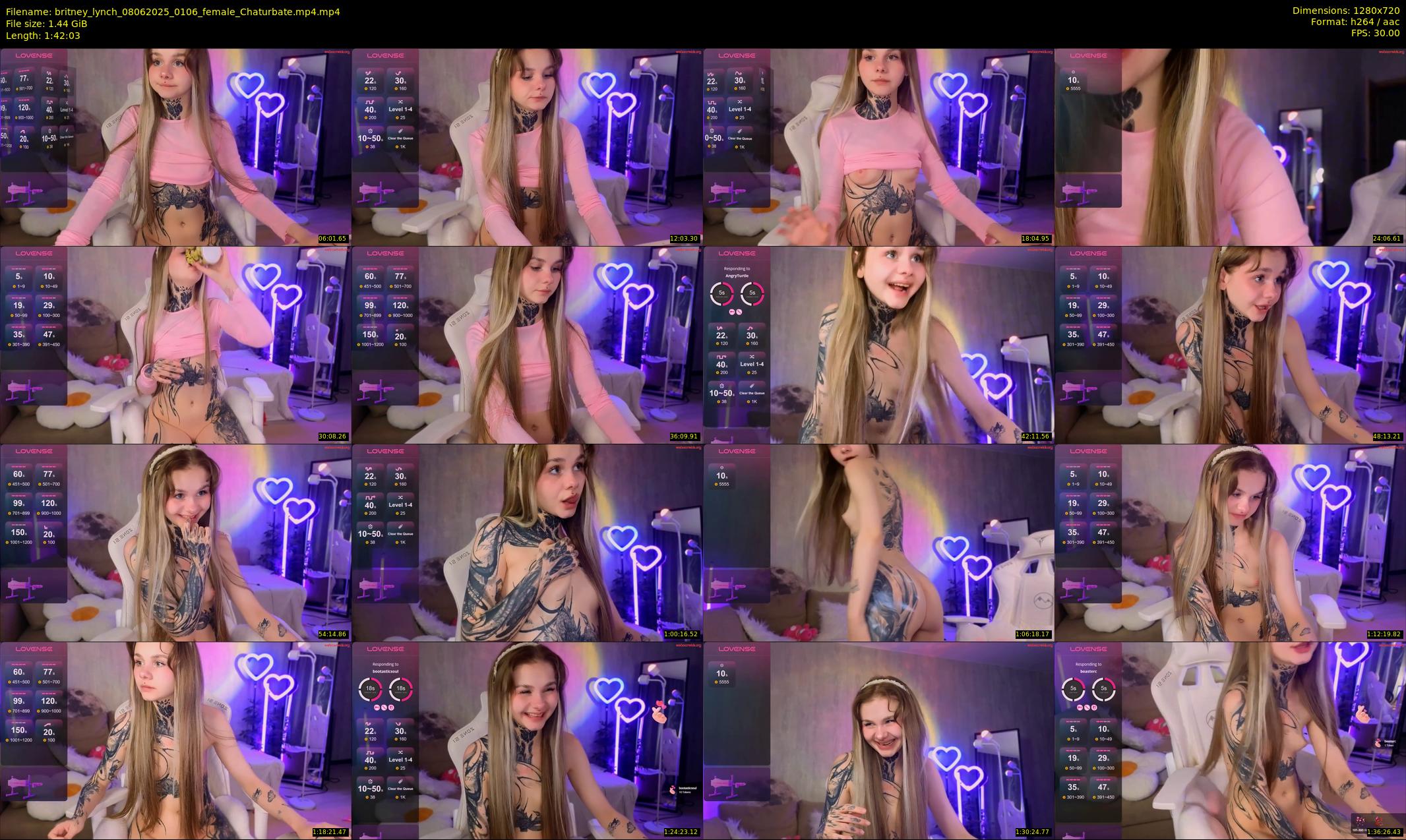 britney_lynch — 103 minute Chaturbate female cam show recording, 720p, Jun 8, 2025