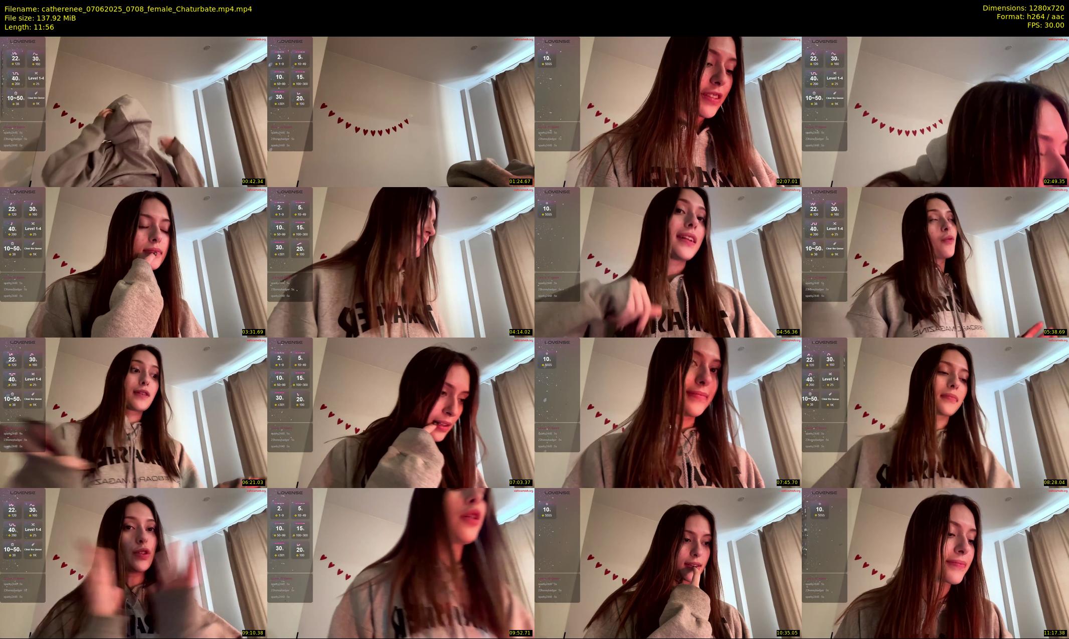 catherenee — 12 minute Chaturbate female cam show recording, 720p, Jun 7, 2025