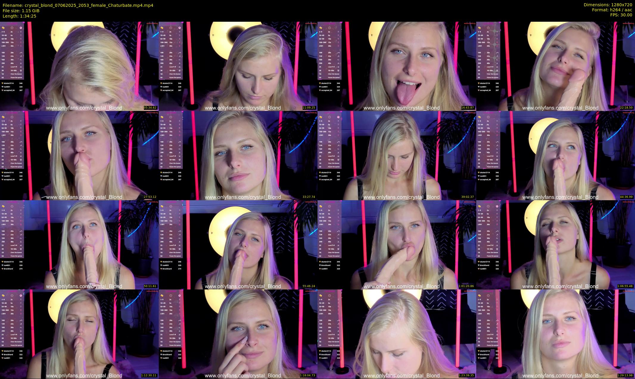 crystal_blond — 95 minute Chaturbate female cam show recording, 720p, Jun 7, 2025
