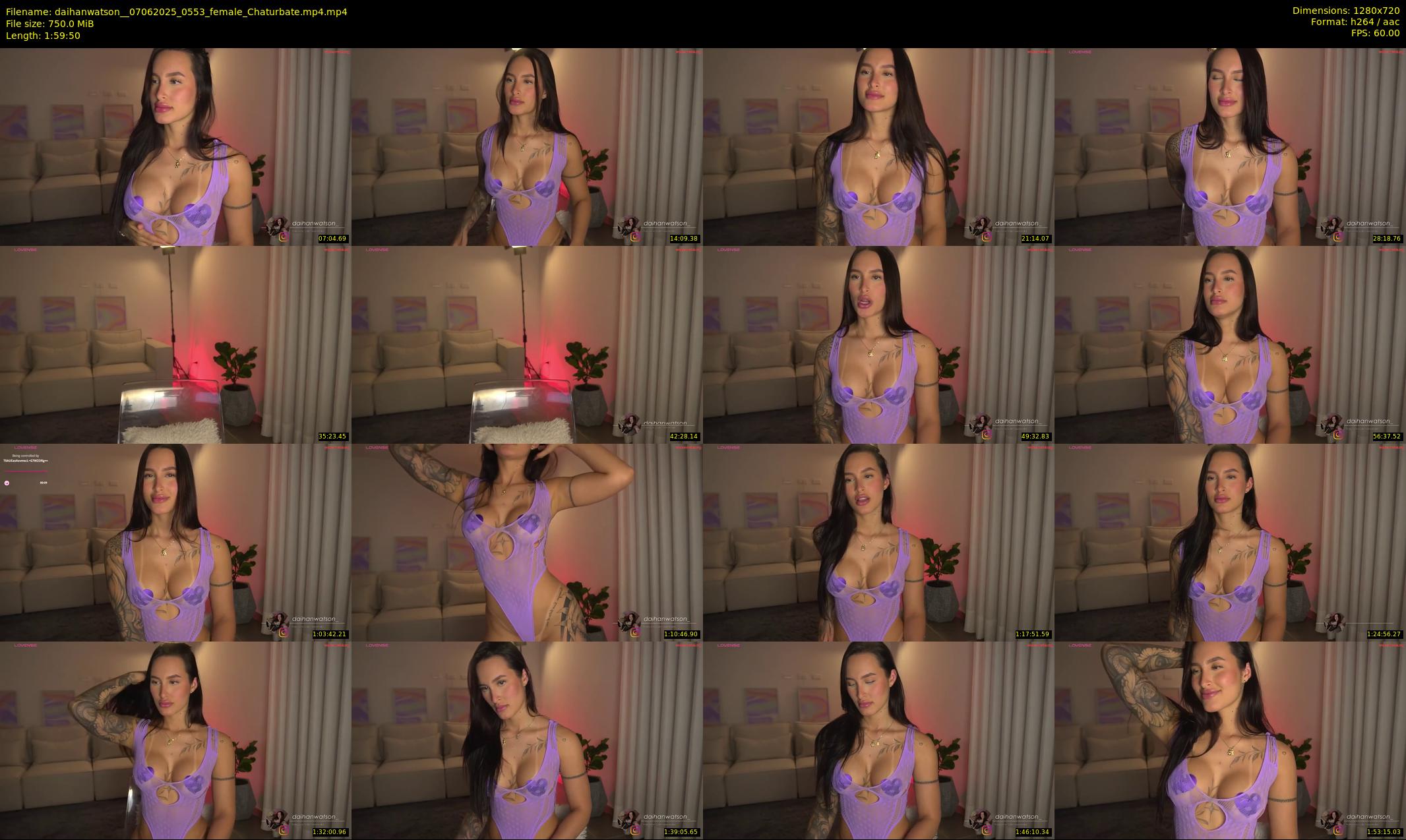 daihanwatson_ — 120 minute Chaturbate female cam show recording, 720p, Jun 7, 2025