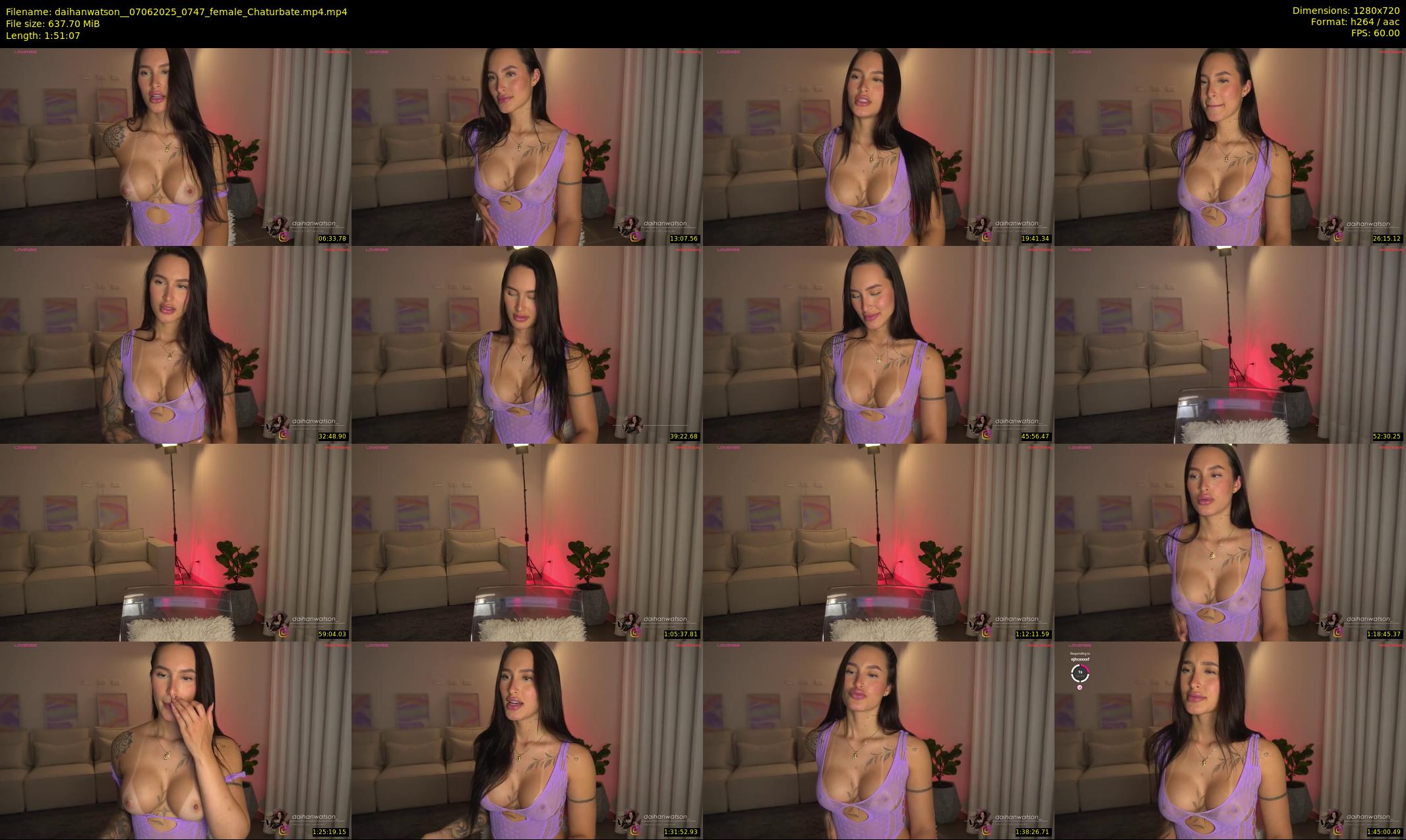daihanwatson_ — 112 minute Chaturbate female cam show recording, 720p, Jun 7, 2025