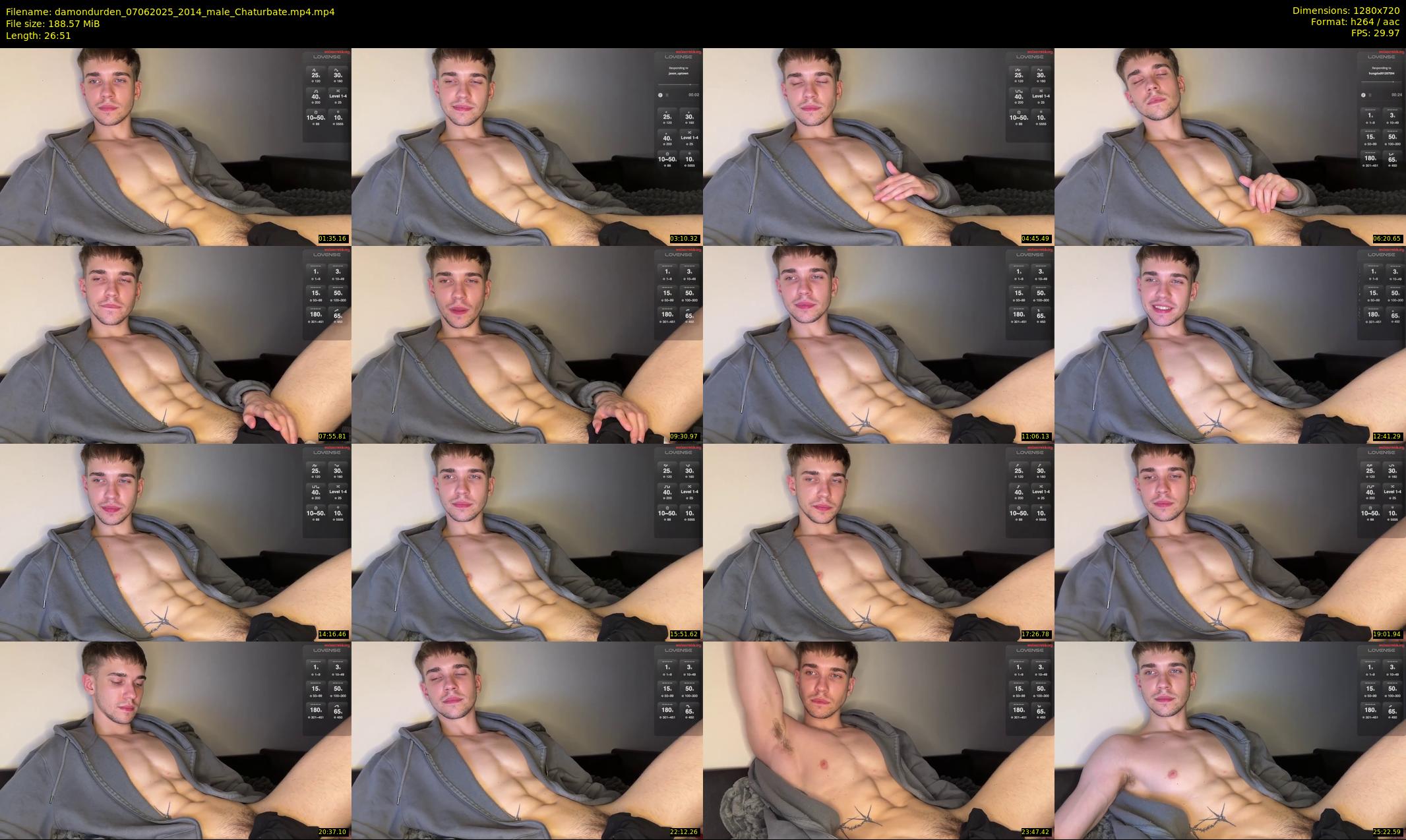damondurden — 27 minute Chaturbate male cam show recording, 720p, Jun 7, 2025