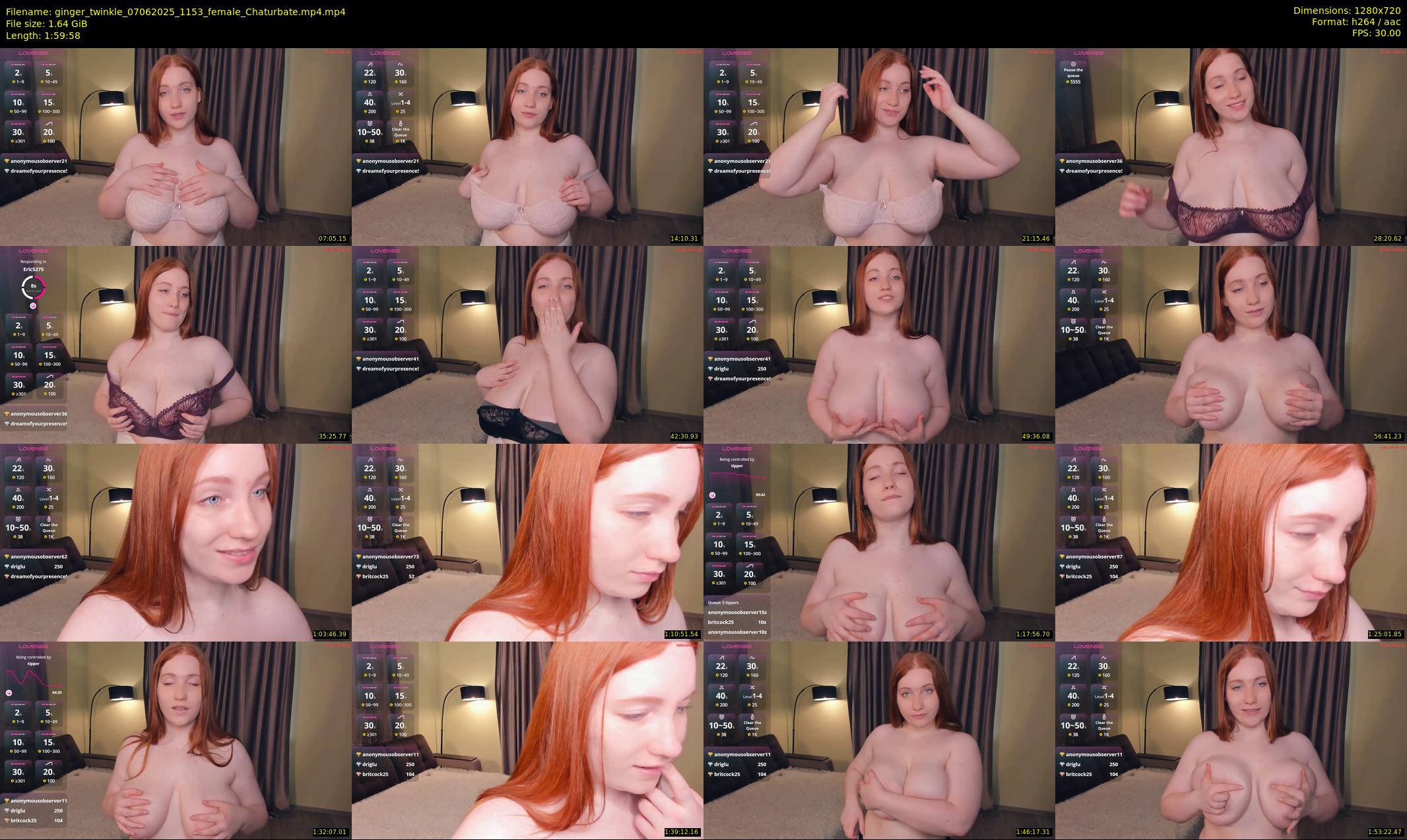 ginger_twinkle — 120 minute Chaturbate female cam show recording, 720p, Jun 7, 2025