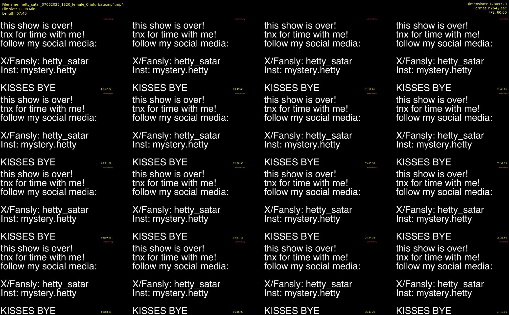 hetty_satar — 8 minute Chaturbate female cam show recording, 720p, Jun 7, 2025