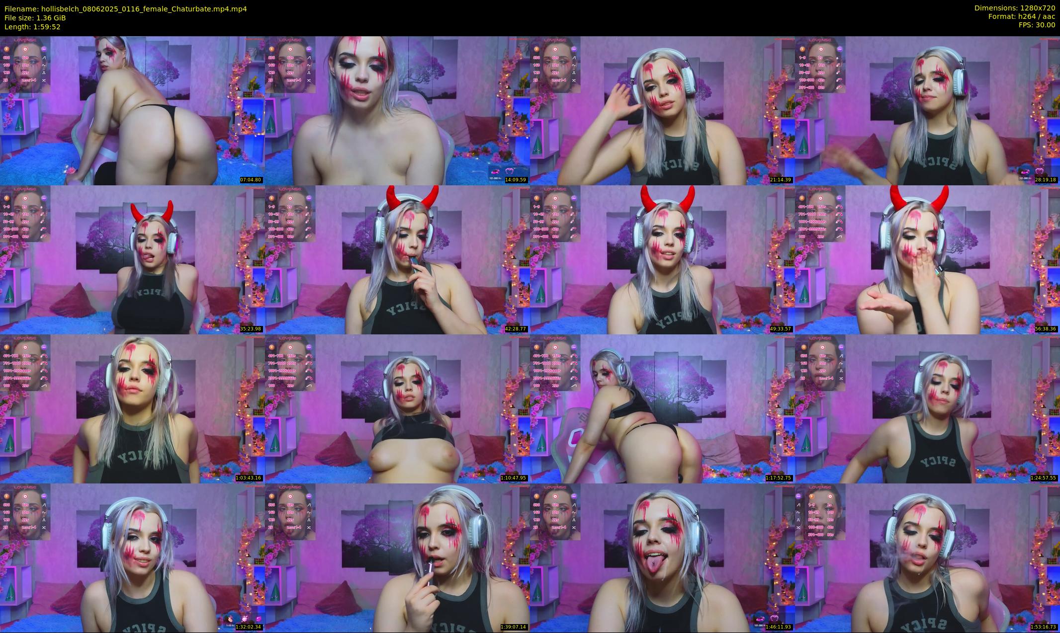 hollisbelch — 120 minute Chaturbate female cam show recording, 720p, Jun 8, 2025