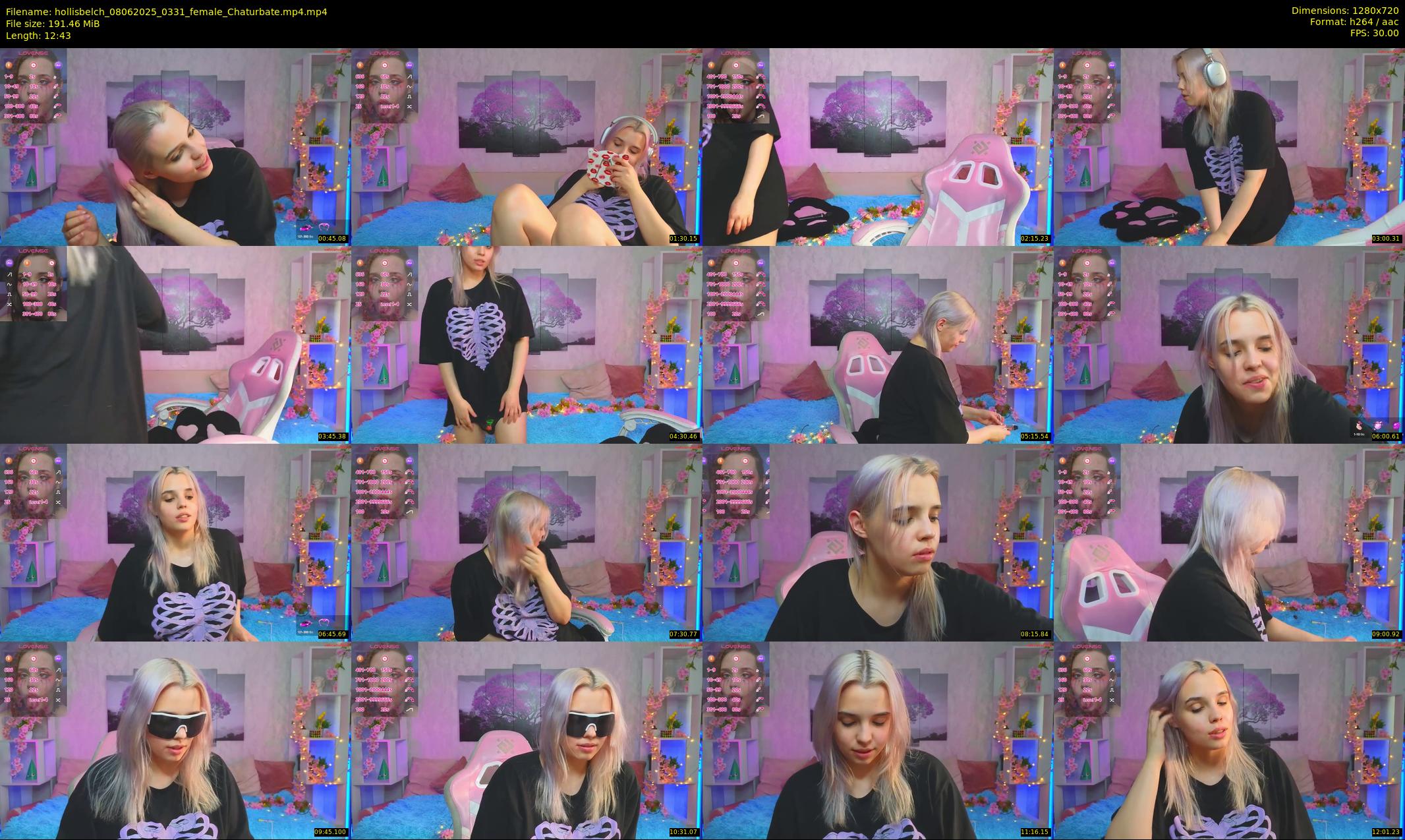 hollisbelch — 13 minute Chaturbate female cam show recording, 720p, Jun 8, 2025