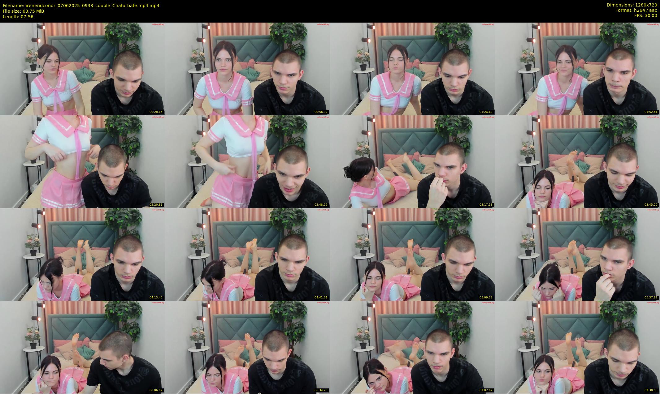 irenendconor — 8 minute Chaturbate couple cam show recording, 720p, Jun 7, 2025