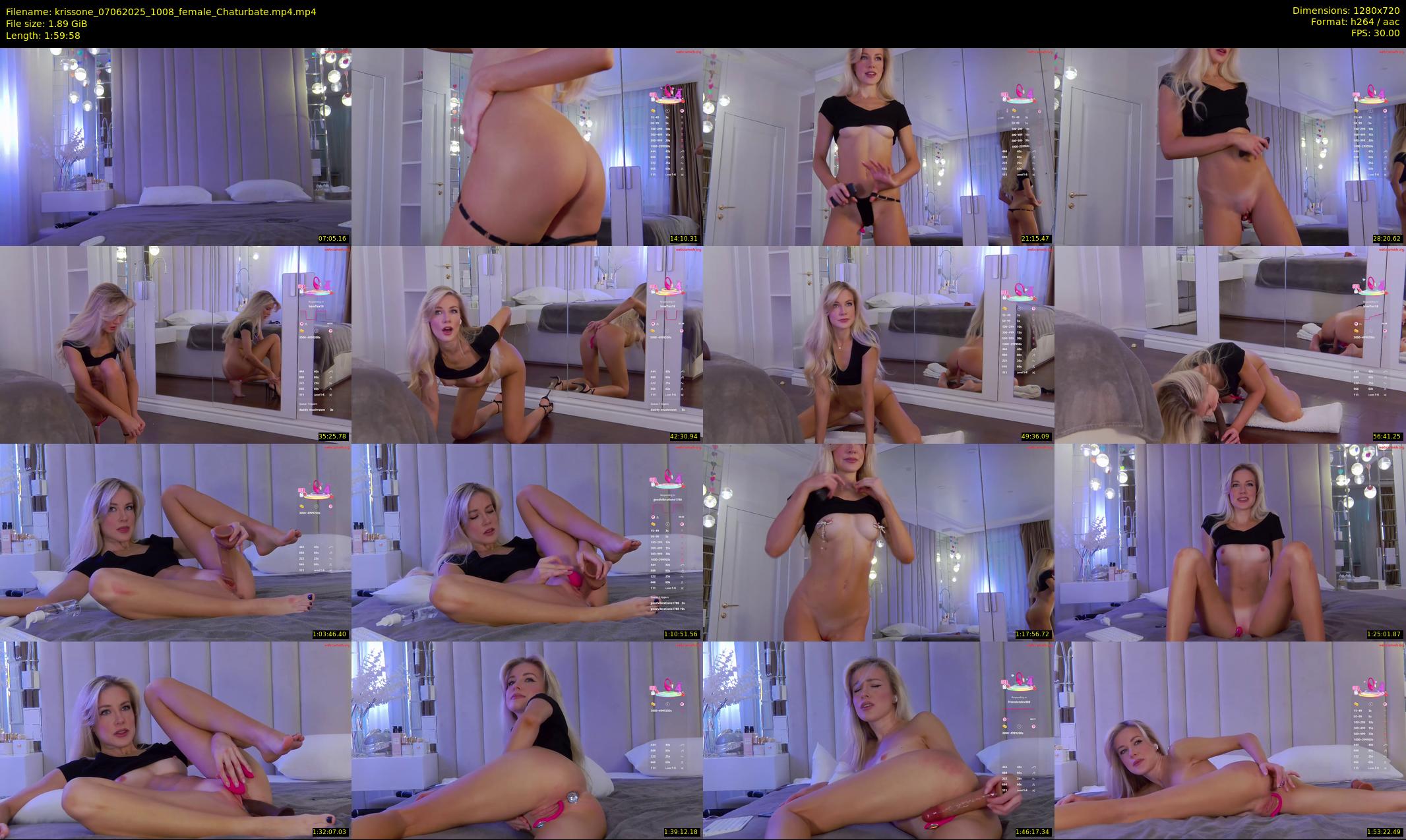 krissone — 120 minute Chaturbate female cam show recording, 720p, Jun 7, 2025
