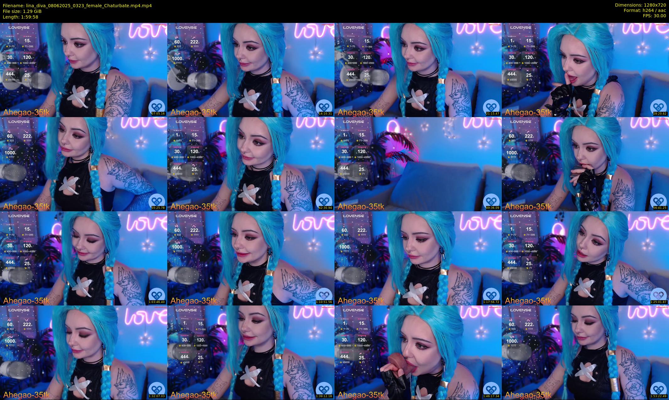 lina_diva — 120 minute Chaturbate female cam show recording, 720p, Jun 8, 2025