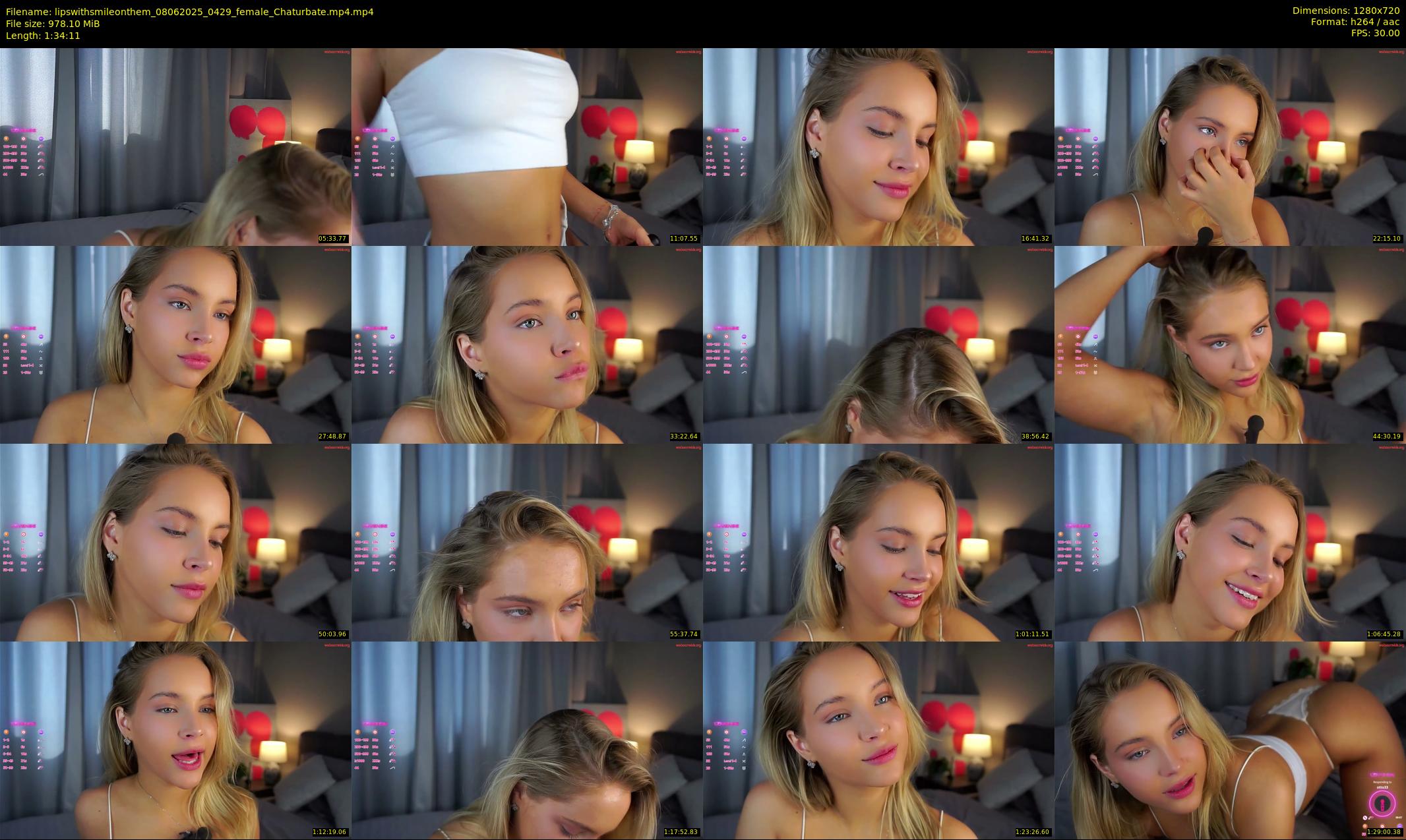 lipswithsmileonthem — 95 minute Chaturbate female cam show recording, 720p, Jun 8, 2025