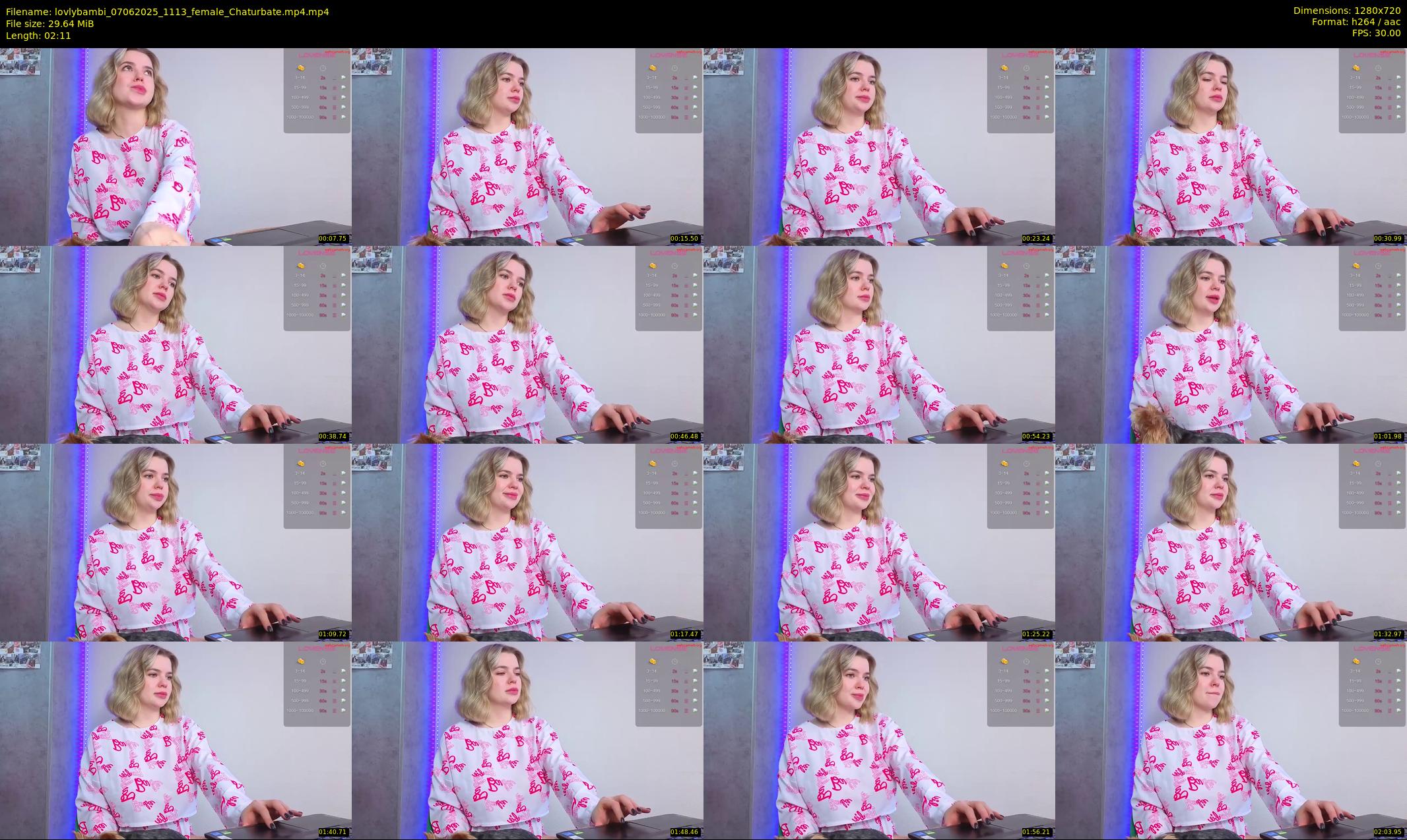 lovlybambi — 3 minute Chaturbate female cam show recording, 720p, Jun 7, 2025