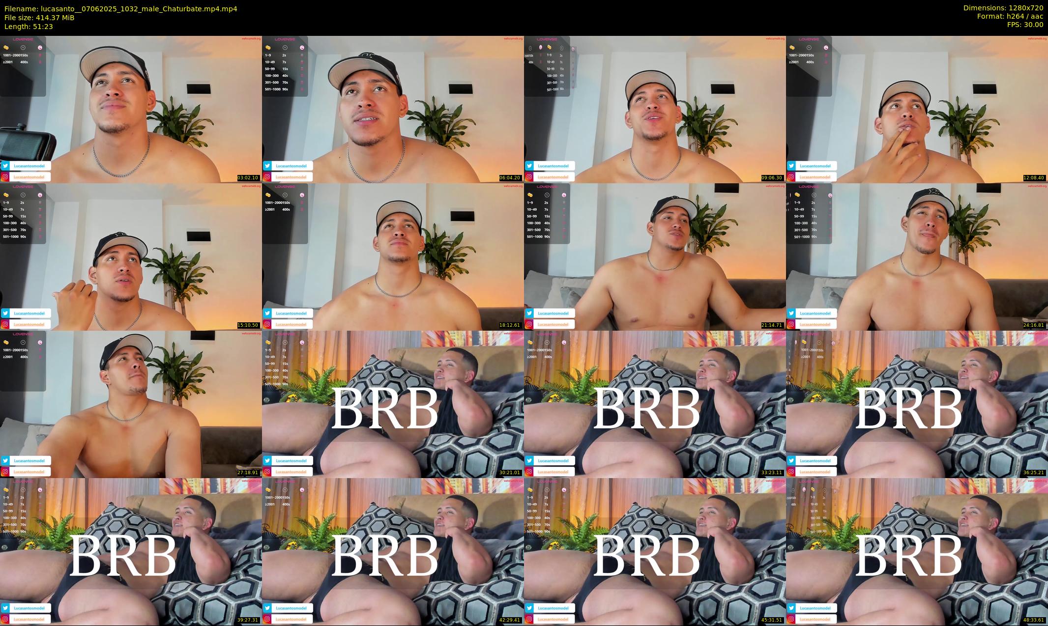 lucasanto_ — 52 minute Chaturbate male cam show recording, 720p, Jun 7, 2025