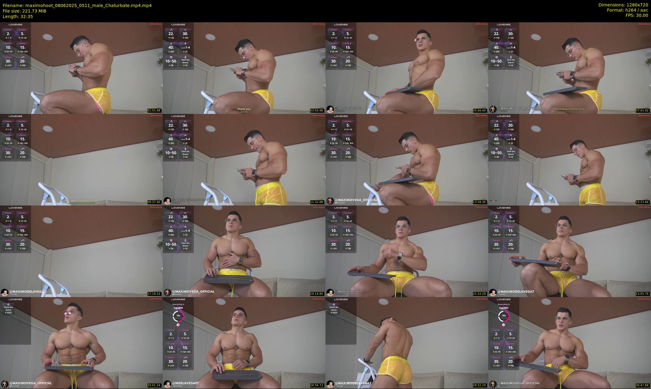 maximohoot — 33 minute Chaturbate male cam show recording, 720p, Jun 8, 2025